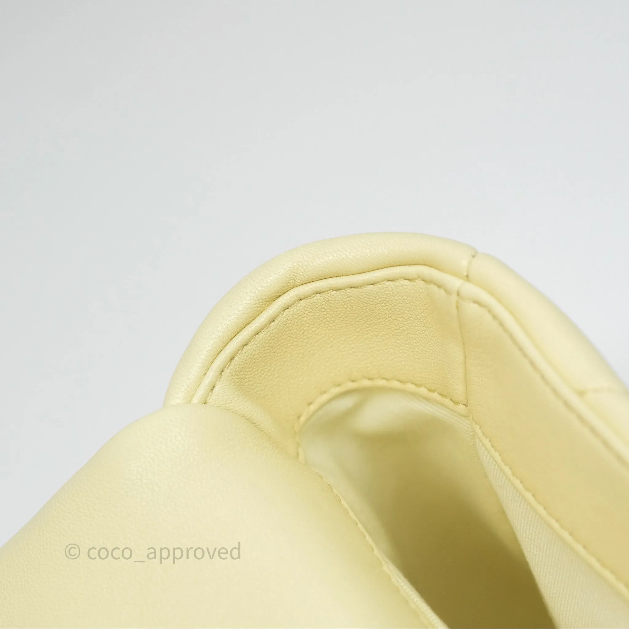 Chanel 19 Small Light Yellow Mixed Hardware