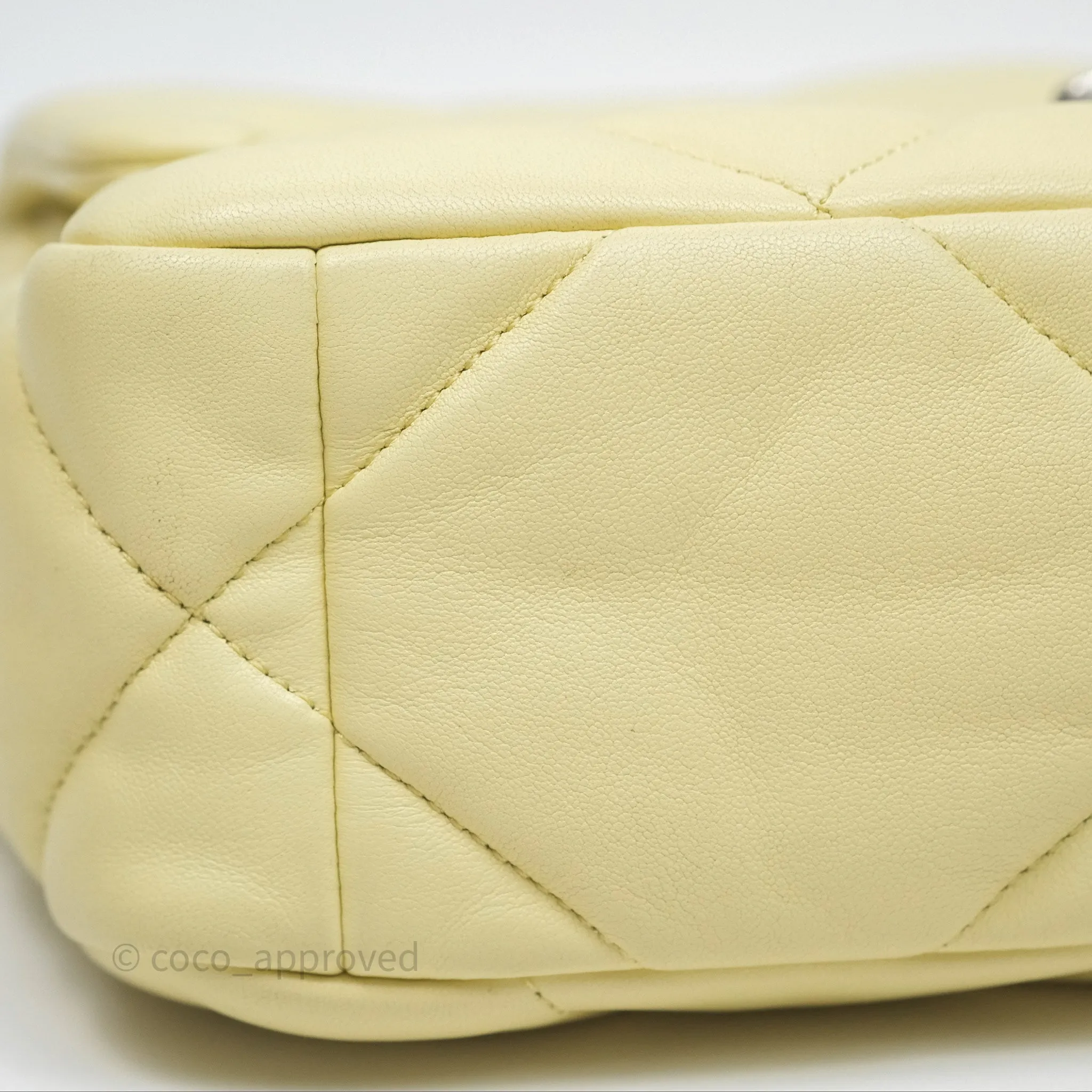 Chanel 19 Small Light Yellow Mixed Hardware