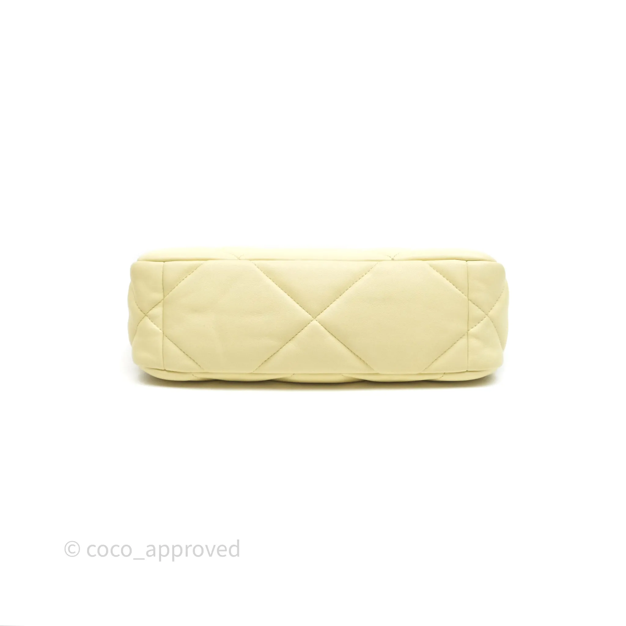 Chanel 19 Small Light Yellow Mixed Hardware