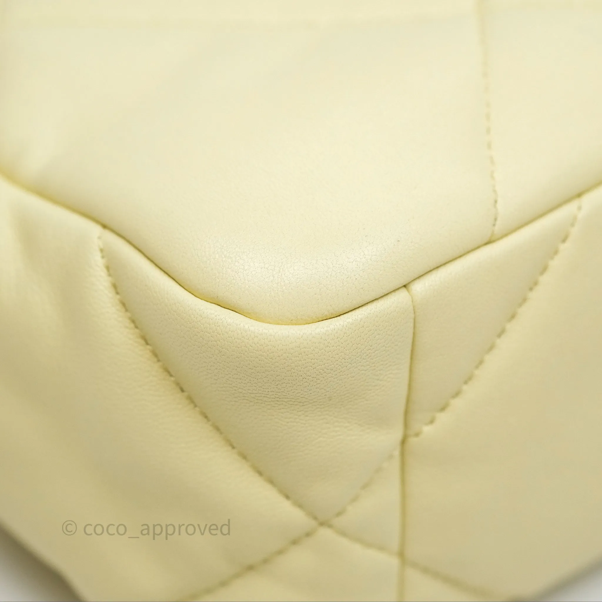 Chanel 19 Small Light Yellow Mixed Hardware
