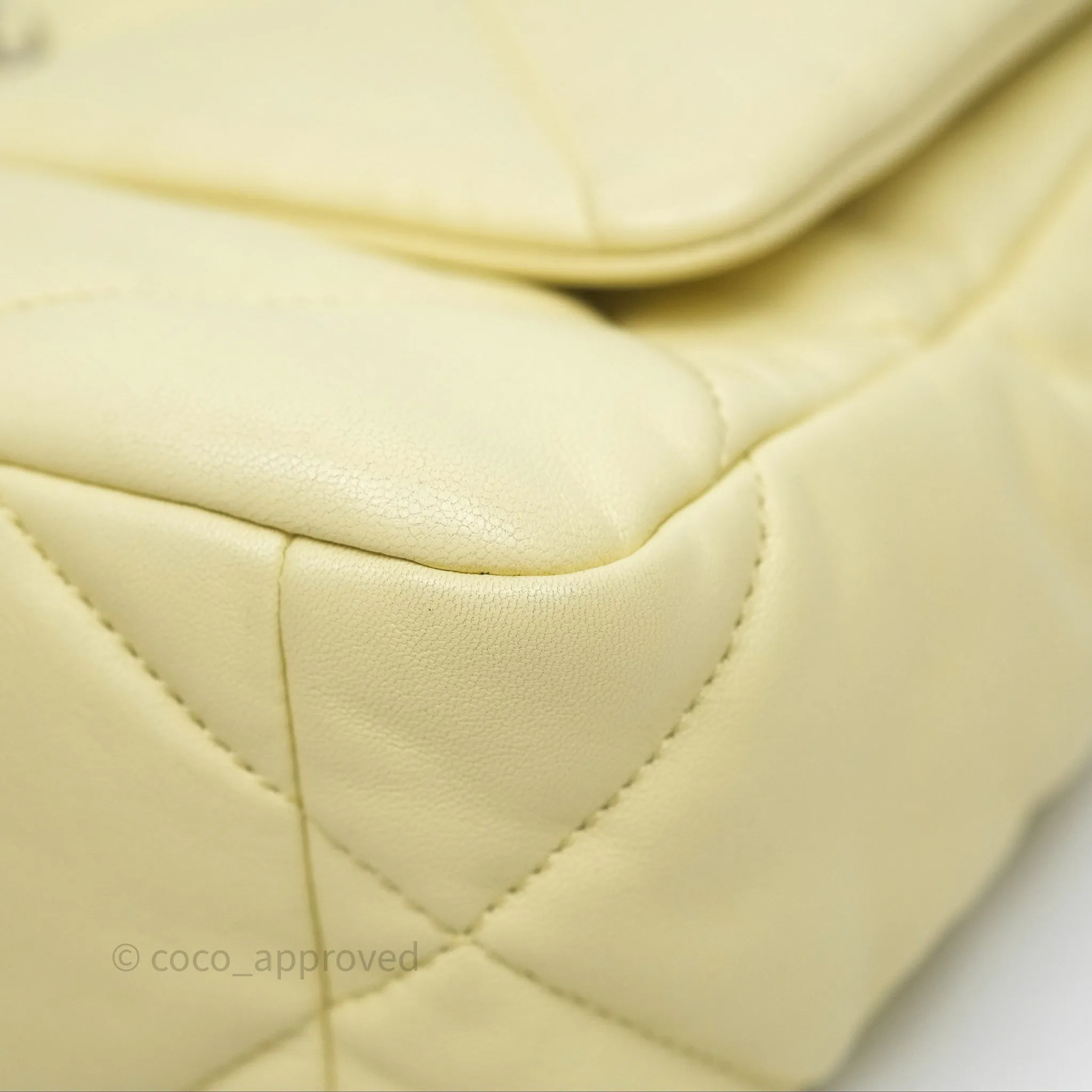 Chanel 19 Small Light Yellow Mixed Hardware