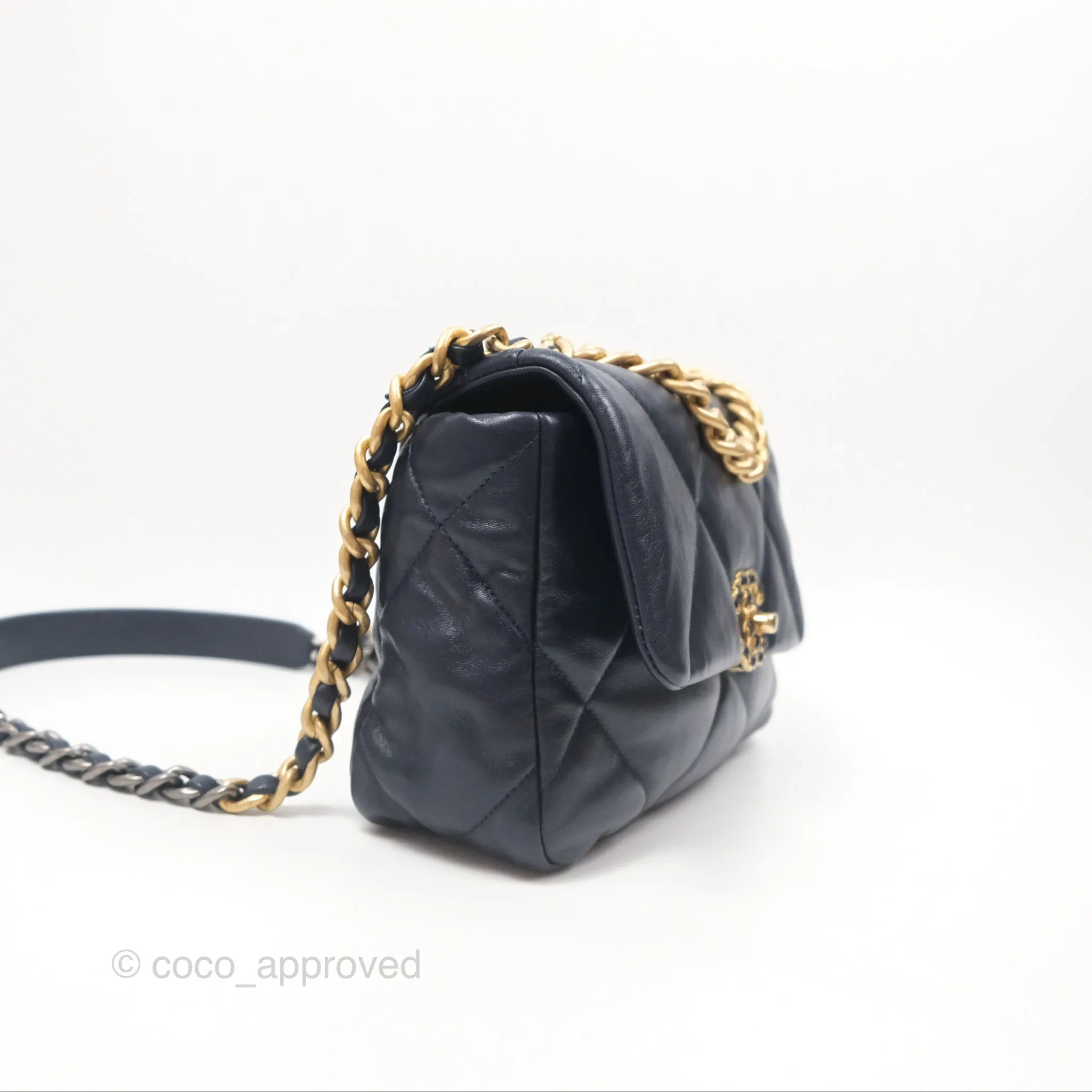 Chanel 19 Small Navy Mixed Hardware