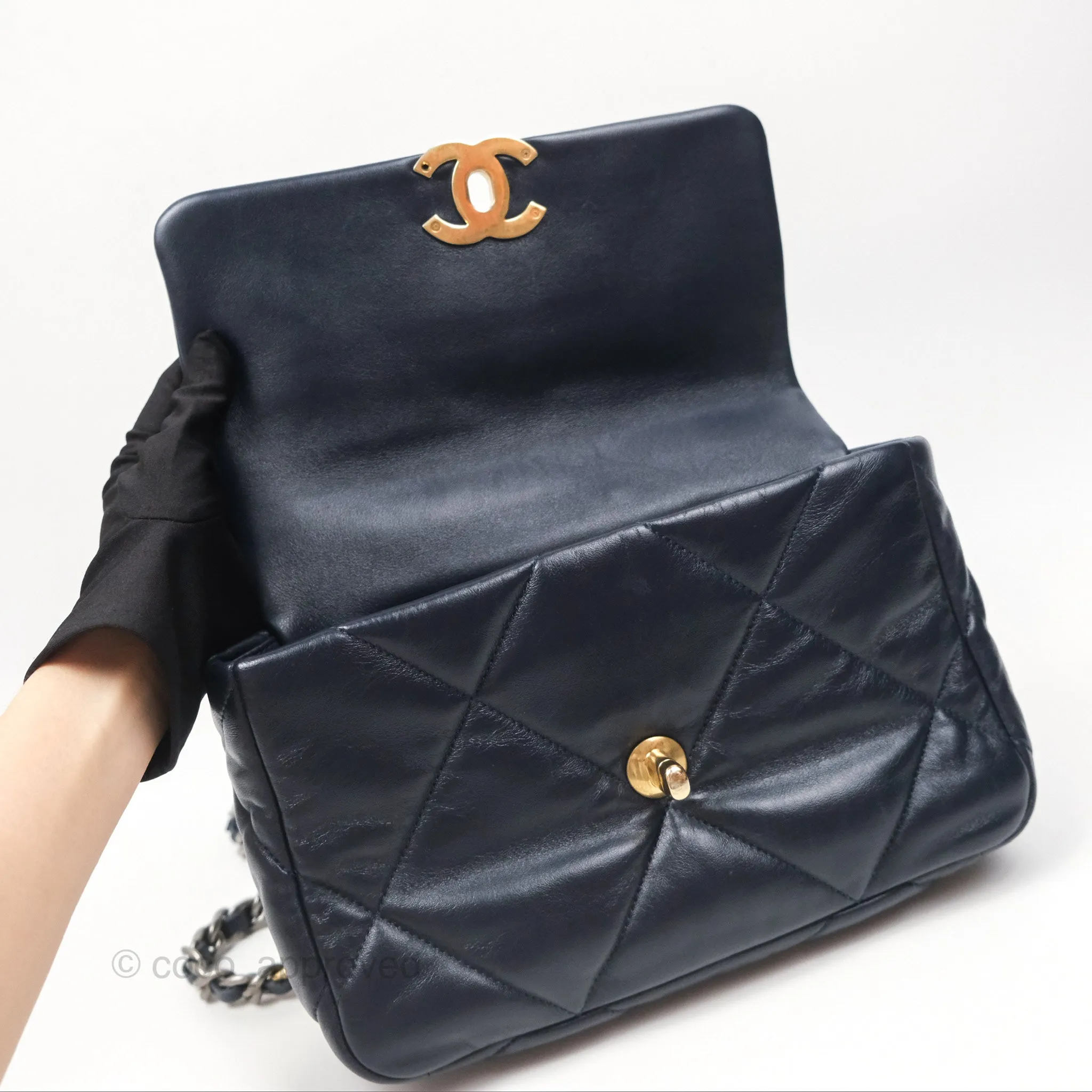Chanel 19 Small Navy Mixed Hardware