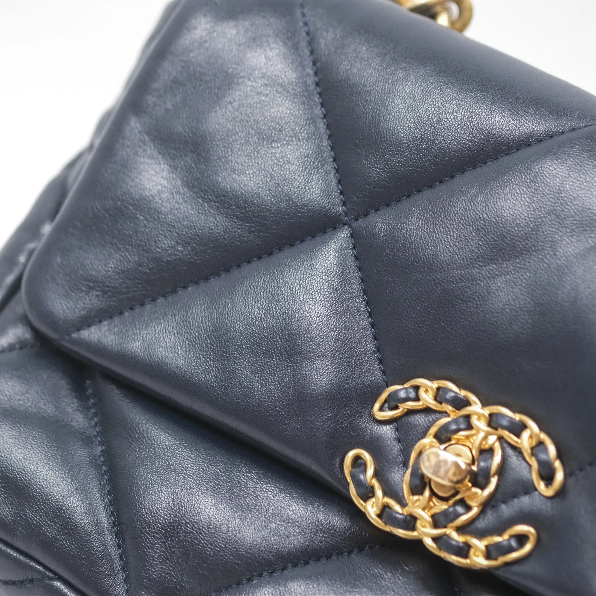 Chanel 19 Small Navy Mixed Hardware