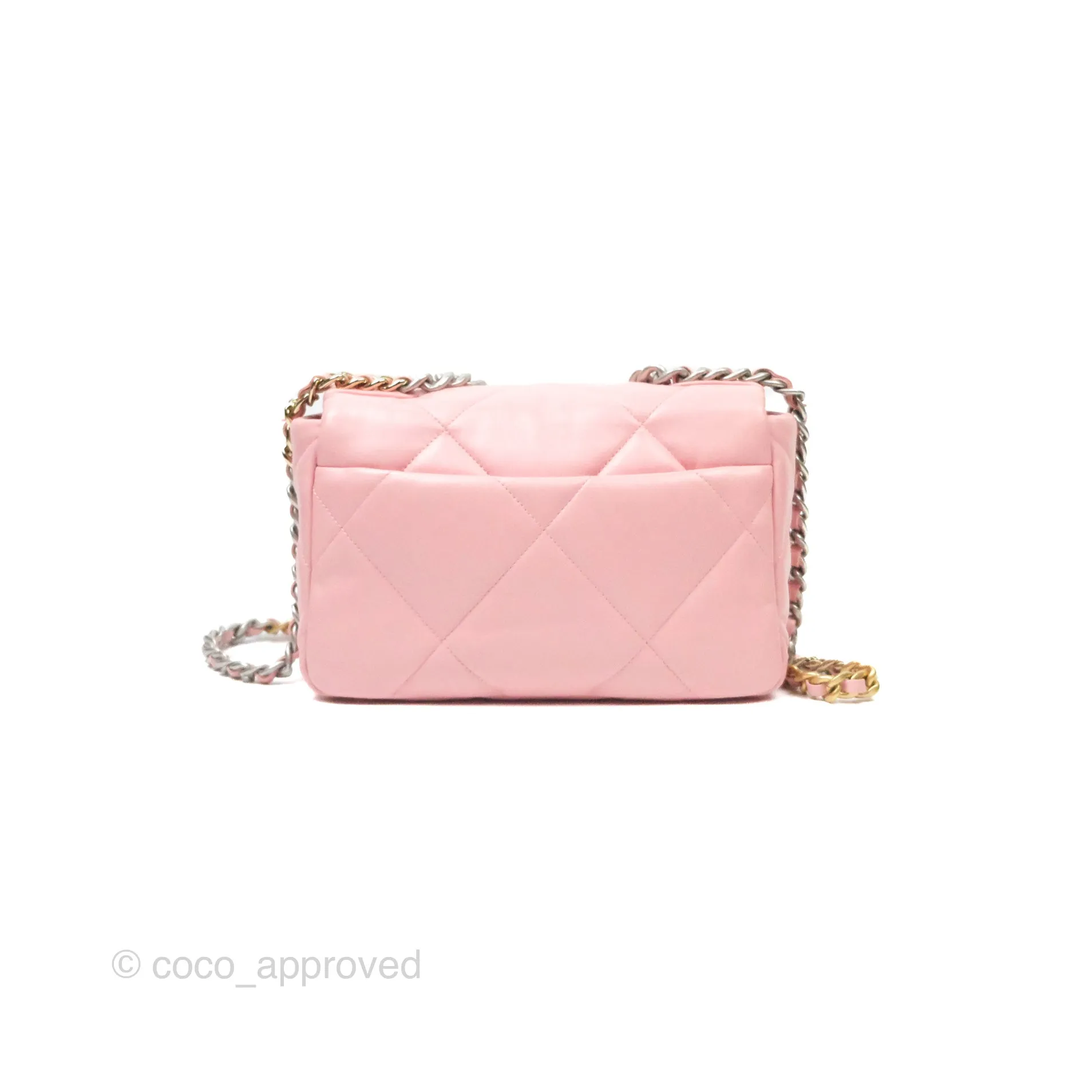 Chanel 19 Small Pink Lambskin Mixed Hardware
