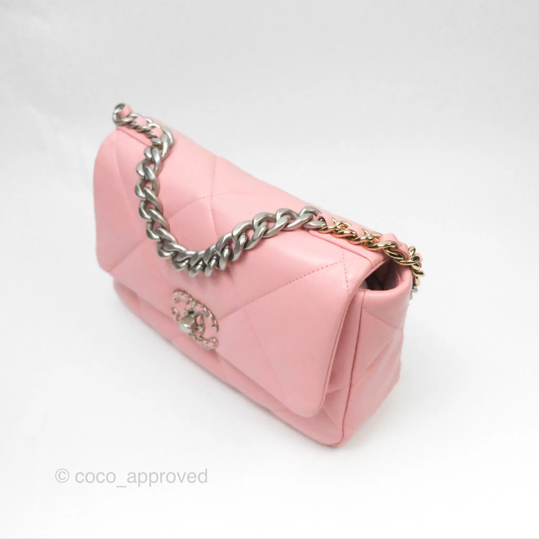 Chanel 19 Small Pink Lambskin Mixed Hardware
