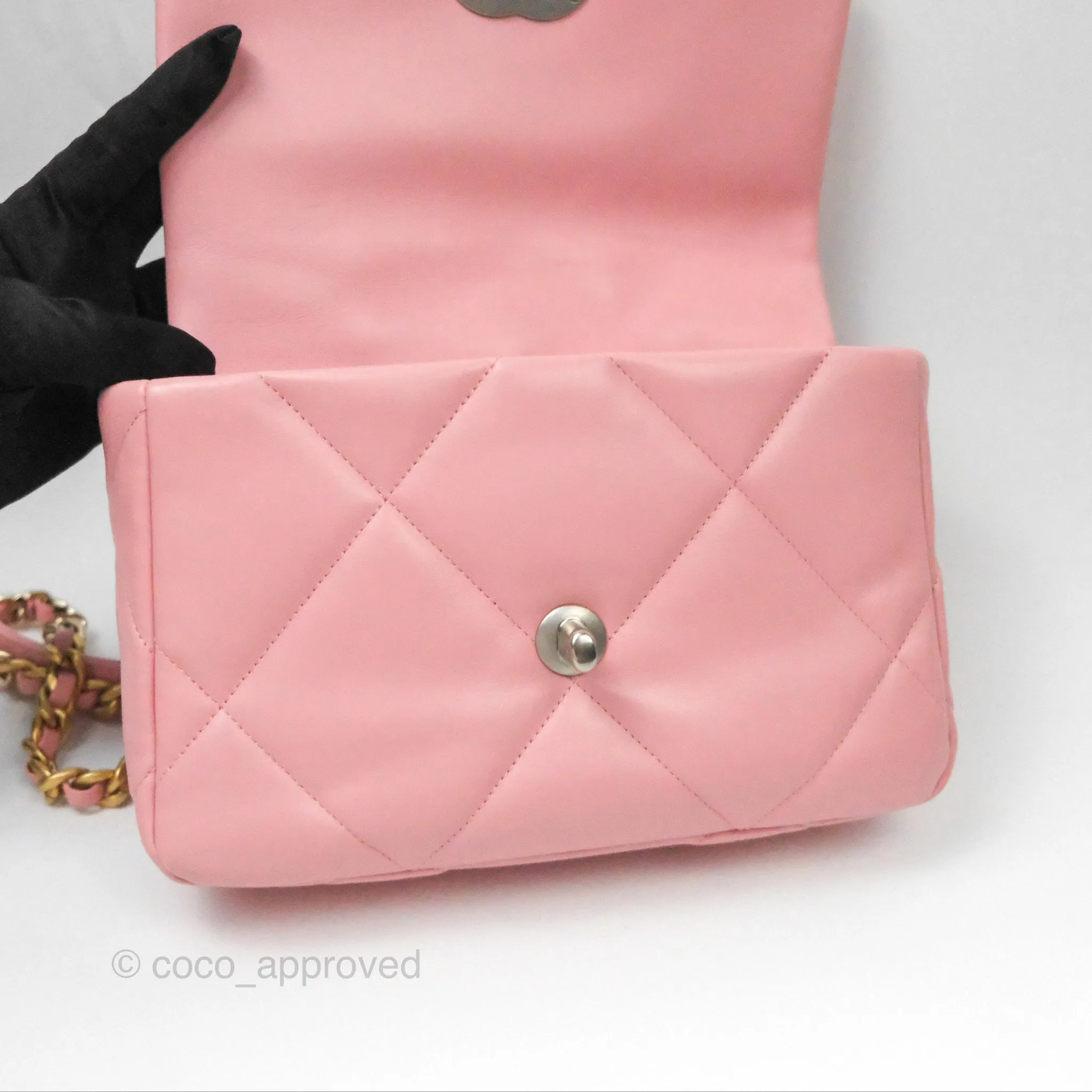 Chanel 19 Small Pink Lambskin Mixed Hardware