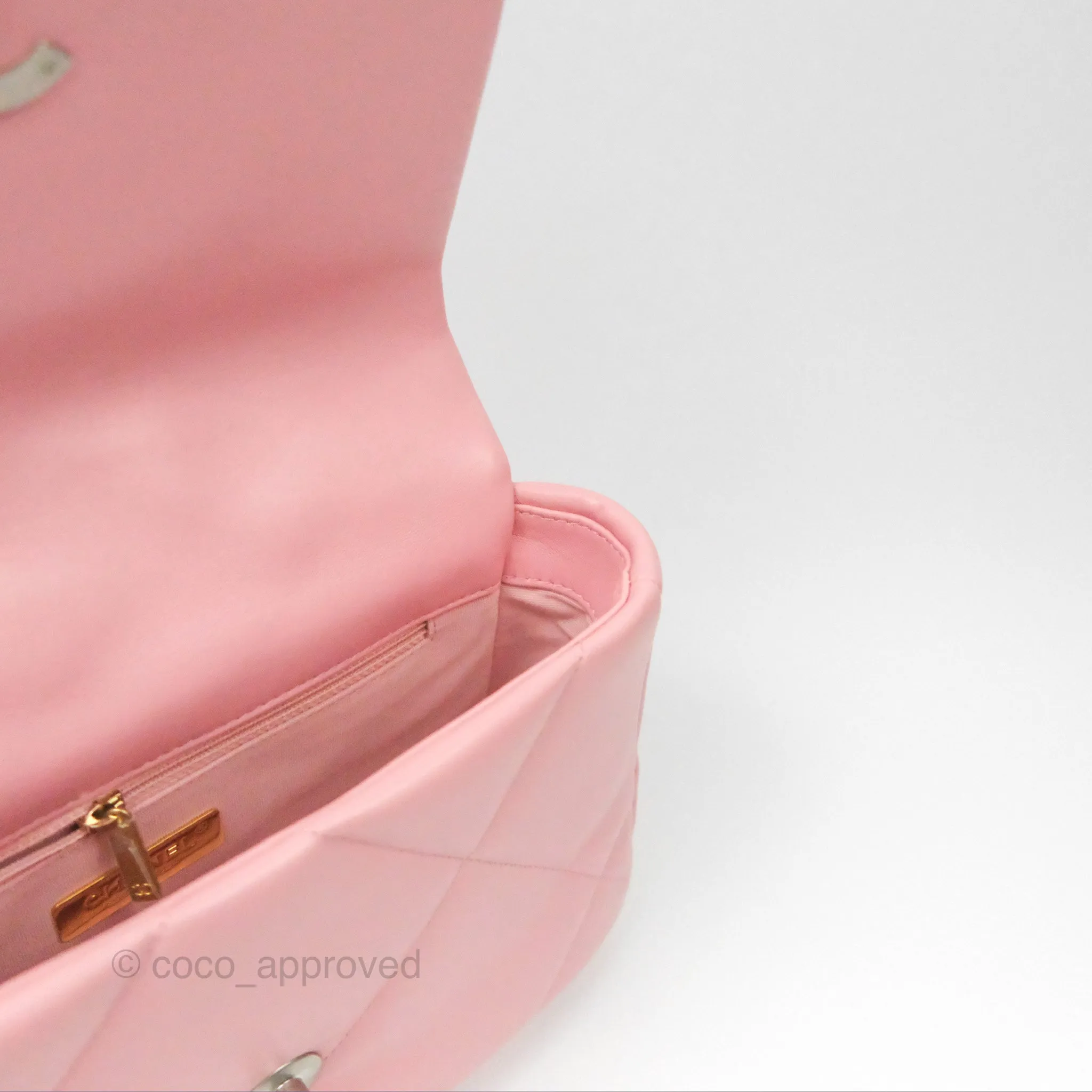 Chanel 19 Small Pink Lambskin Mixed Hardware