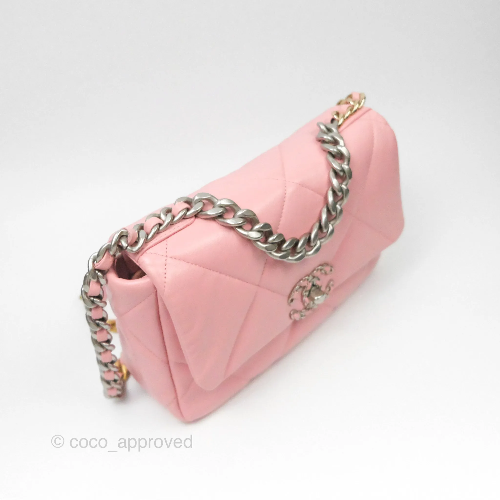 Chanel 19 Small Pink Lambskin Mixed Hardware
