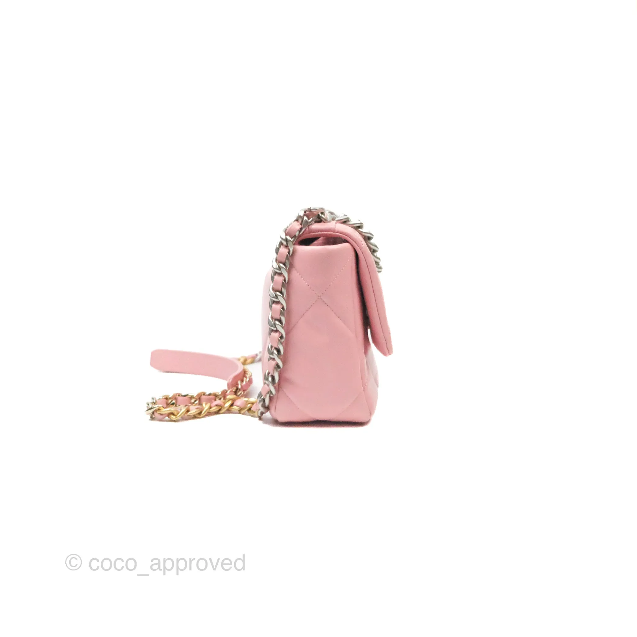 Chanel 19 Small Pink Lambskin Mixed Hardware