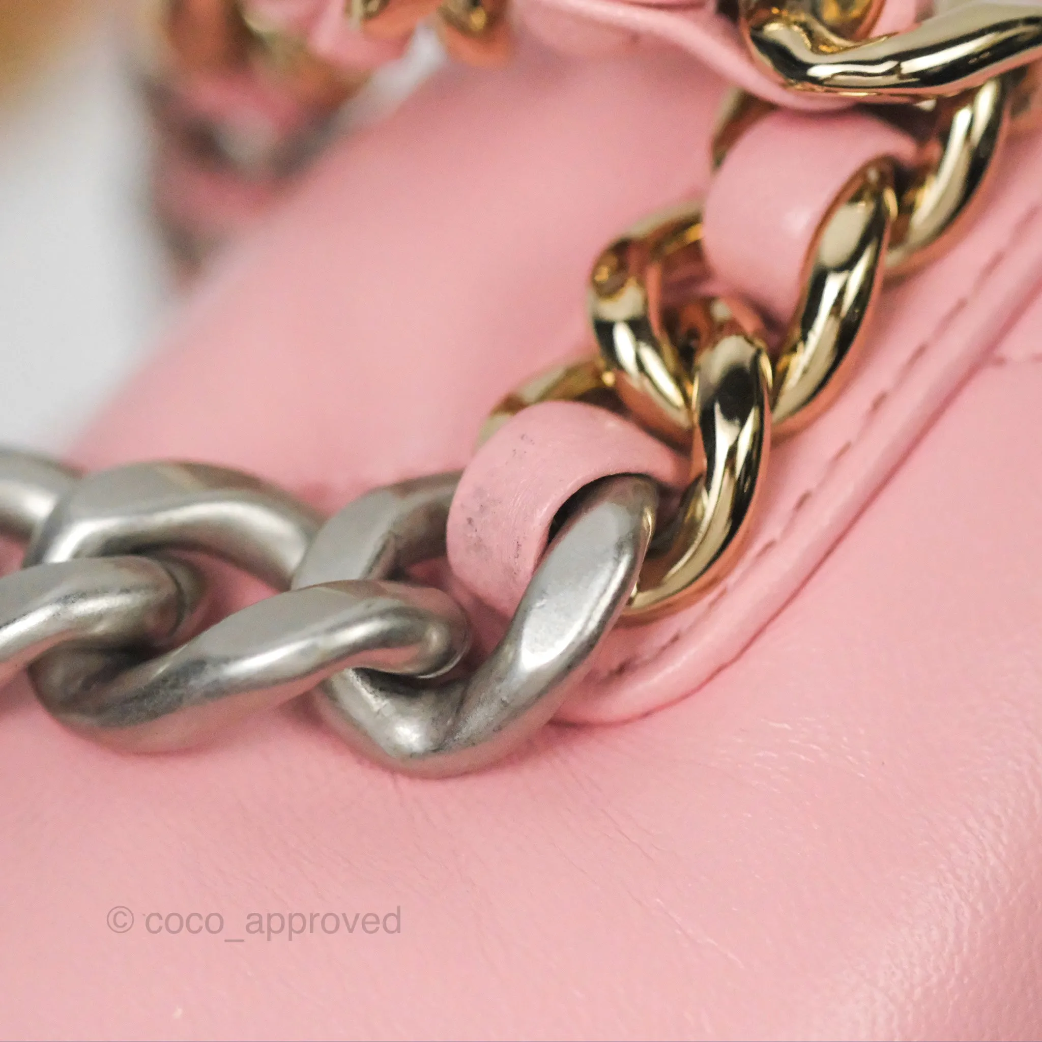 Chanel 19 Small Pink Lambskin Mixed Hardware