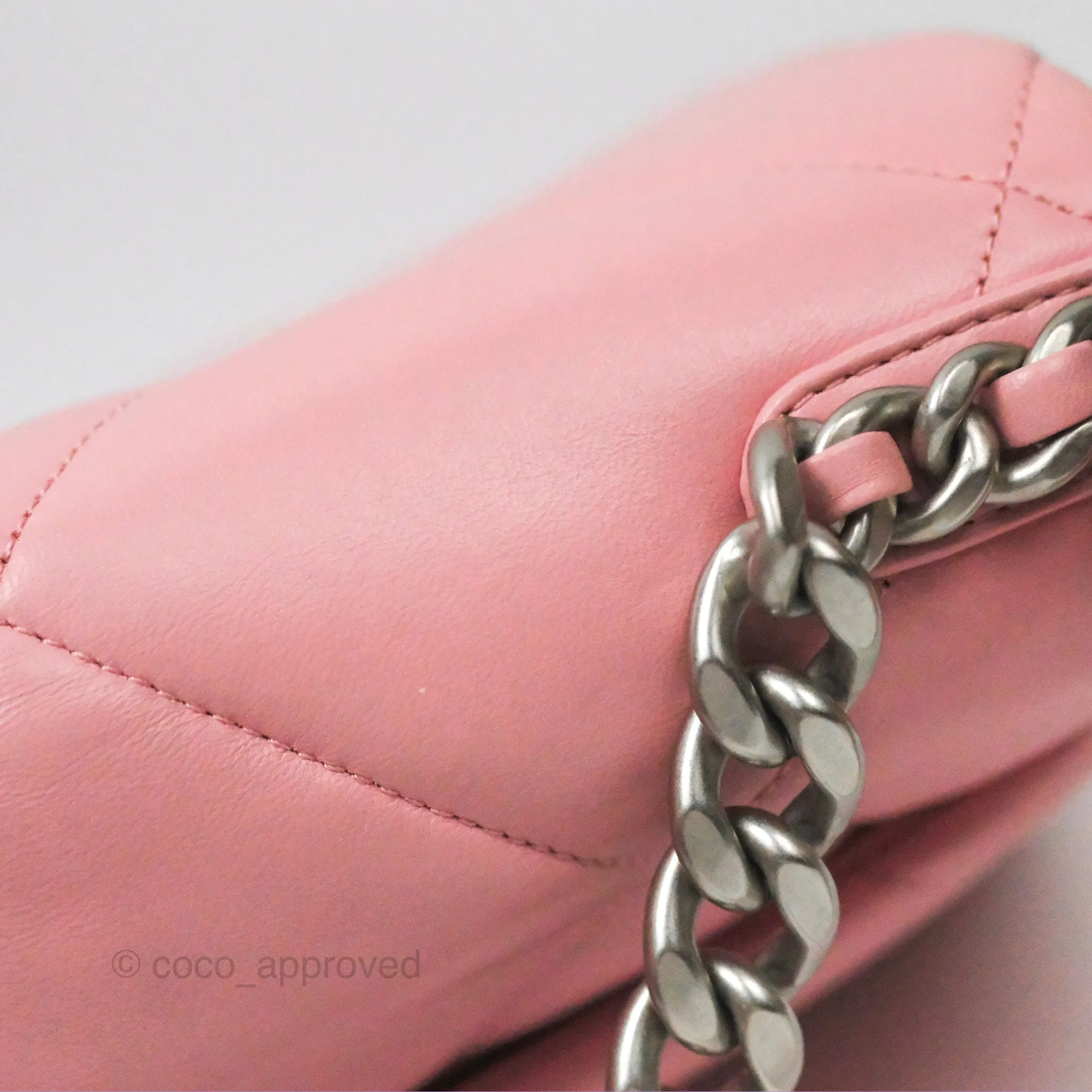 Chanel 19 Small Pink Lambskin Mixed Hardware
