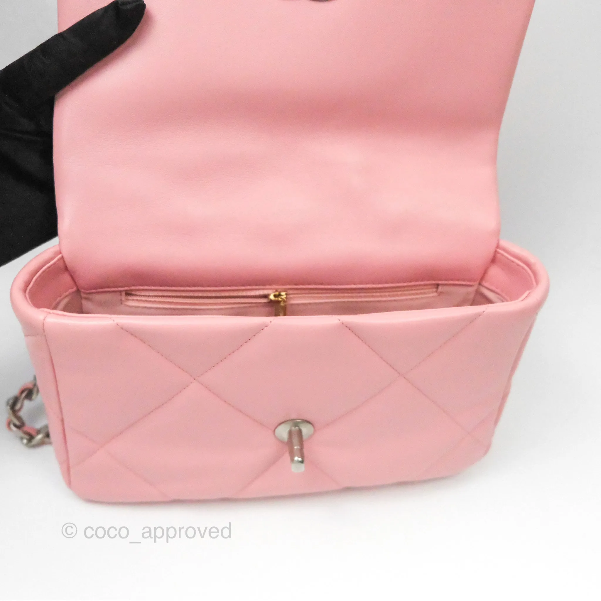Chanel 19 Small Pink Lambskin Mixed Hardware