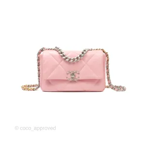 Chanel 19 Small Pink Lambskin Mixed Hardware