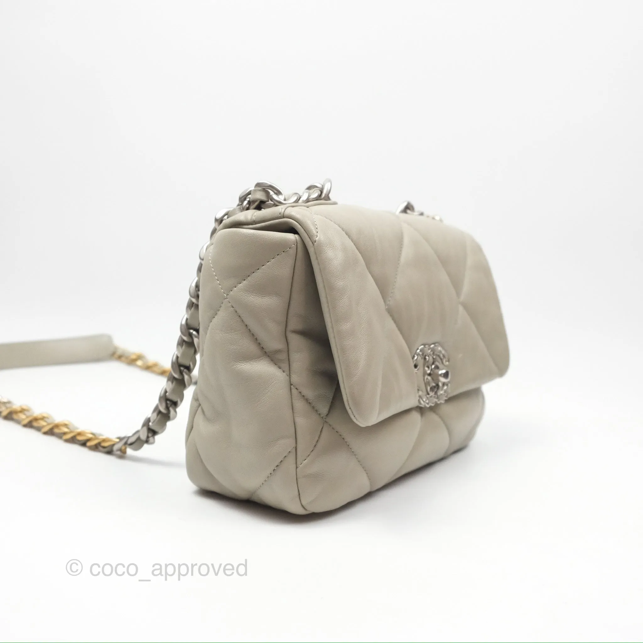 Chanel 19 Small Sage Green Mixed Hardware