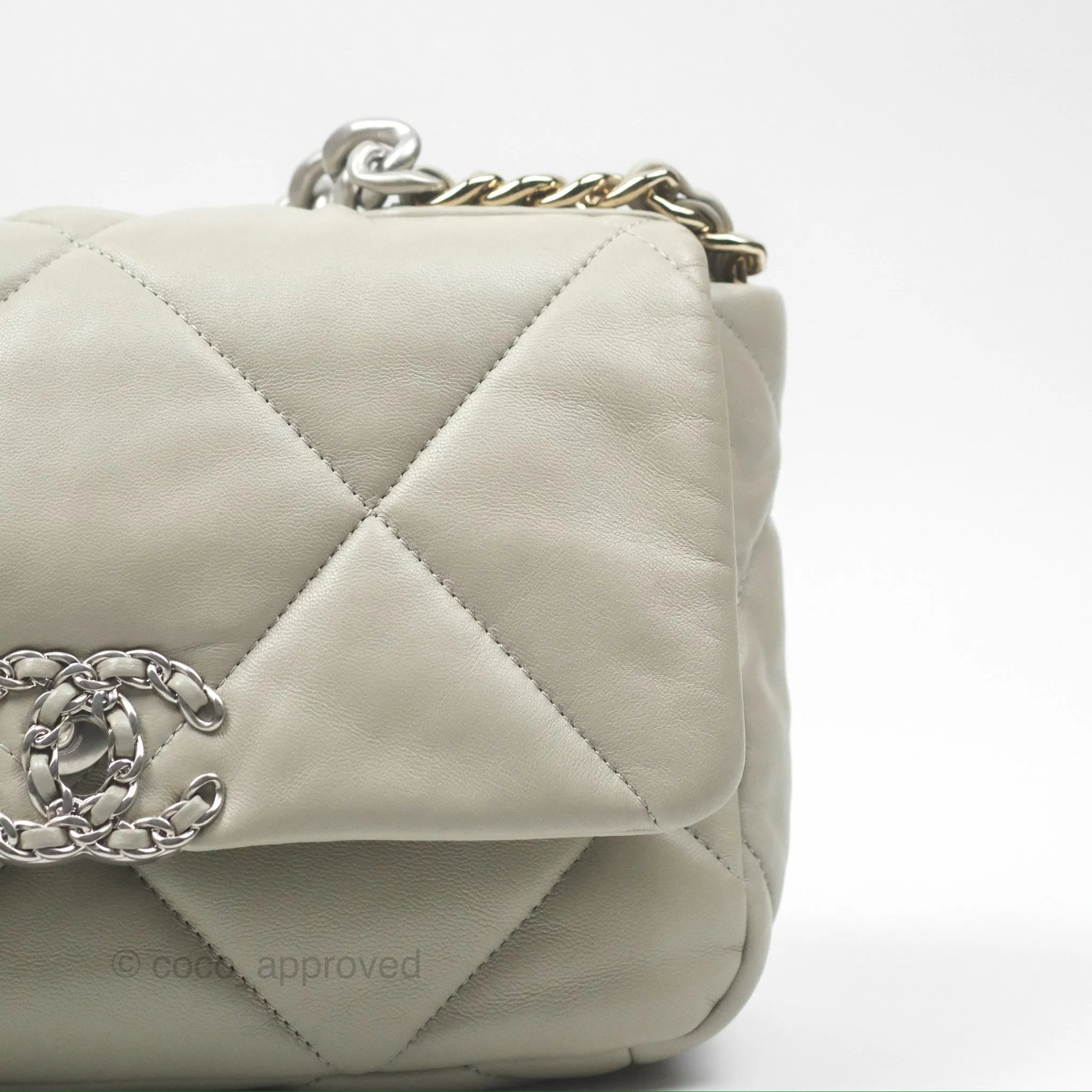 Chanel 19 Small Sage Green Mixed Hardware