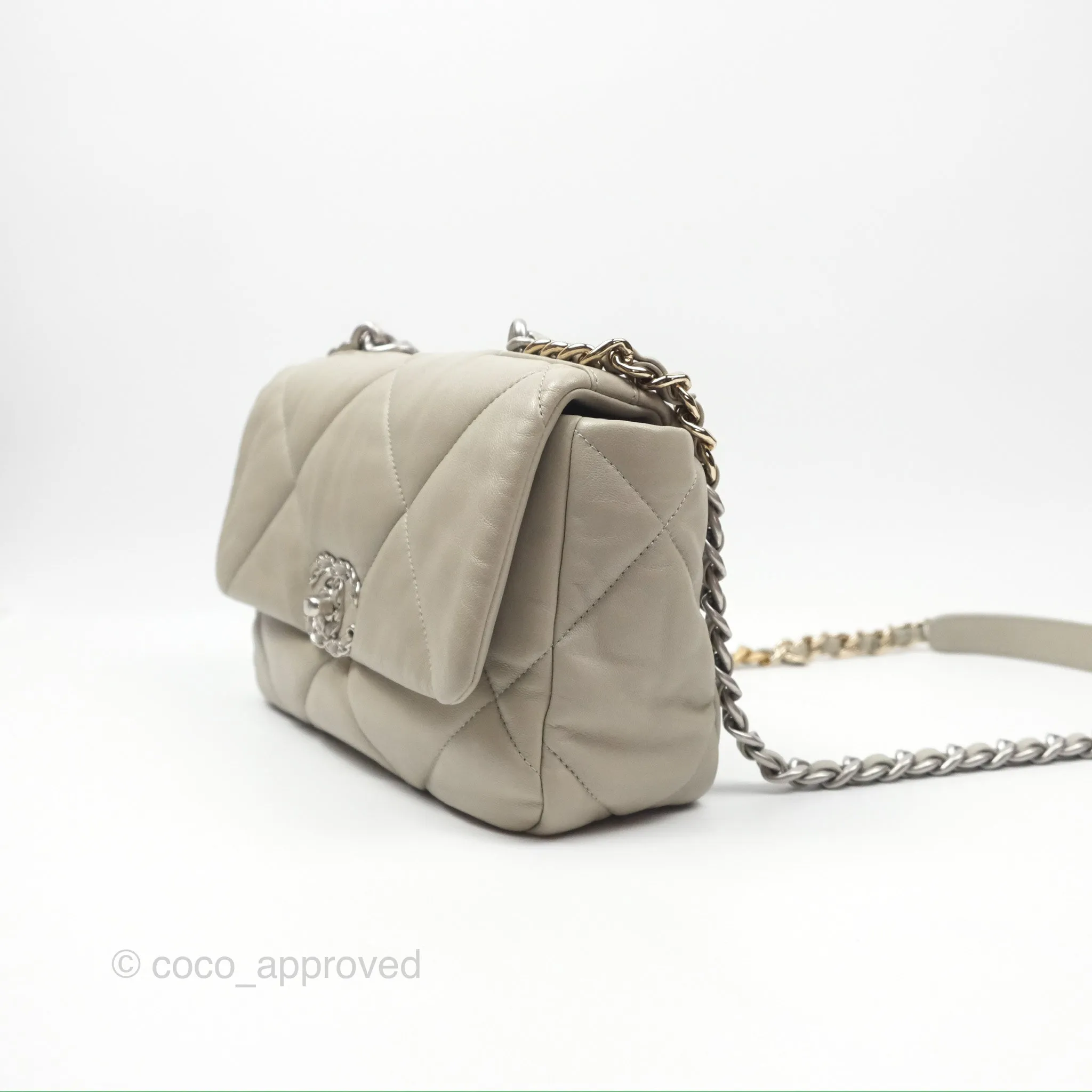 Chanel 19 Small Sage Green Mixed Hardware
