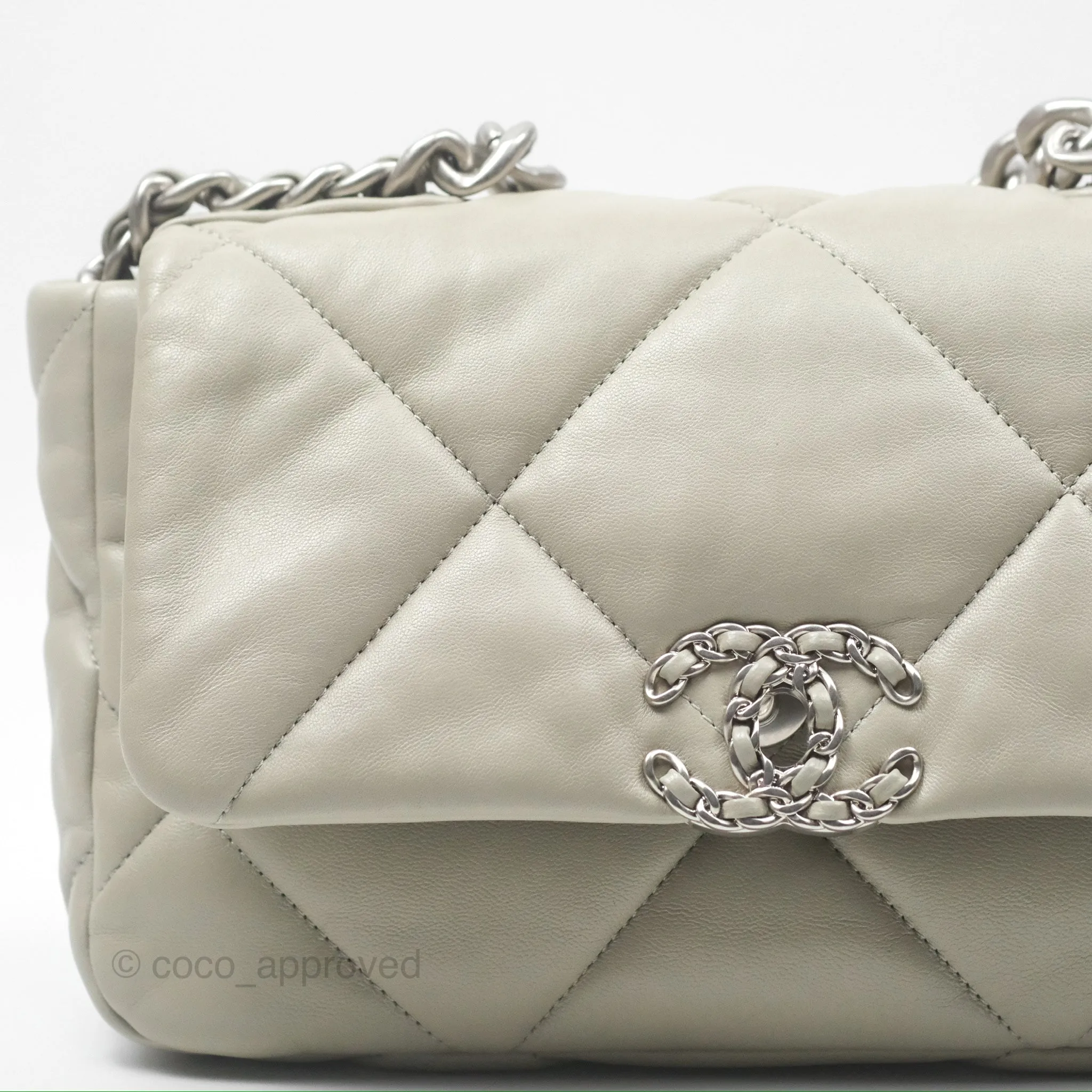 Chanel 19 Small Sage Green Mixed Hardware