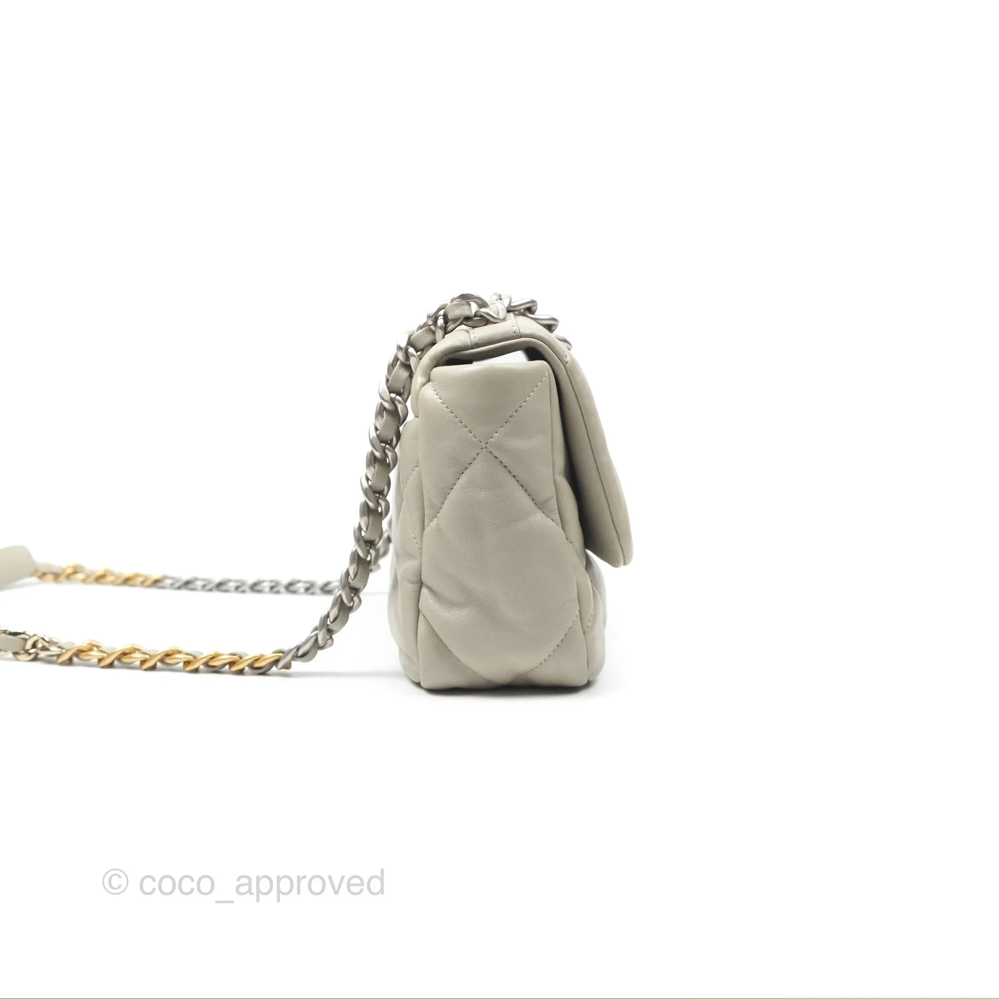 Chanel 19 Small Sage Green Mixed Hardware