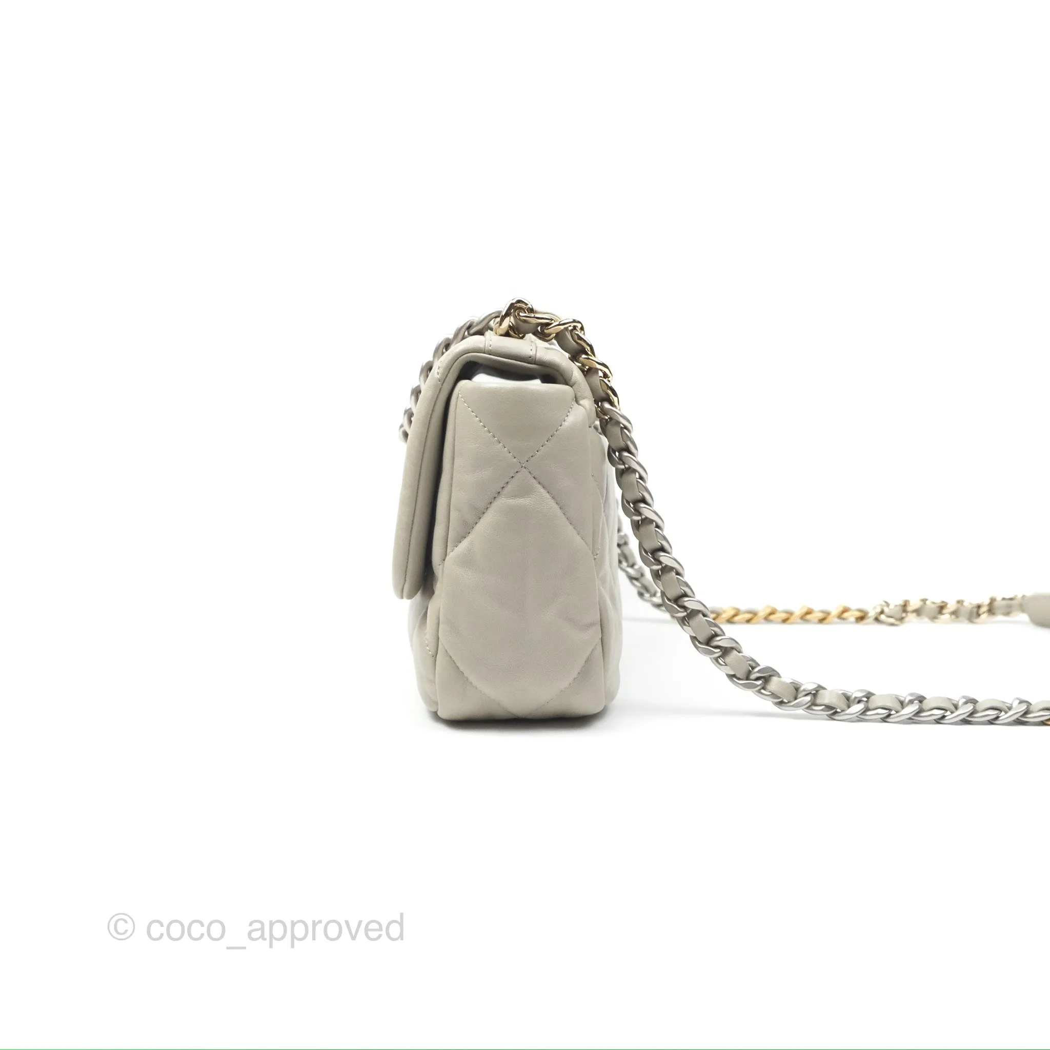 Chanel 19 Small Sage Green Mixed Hardware