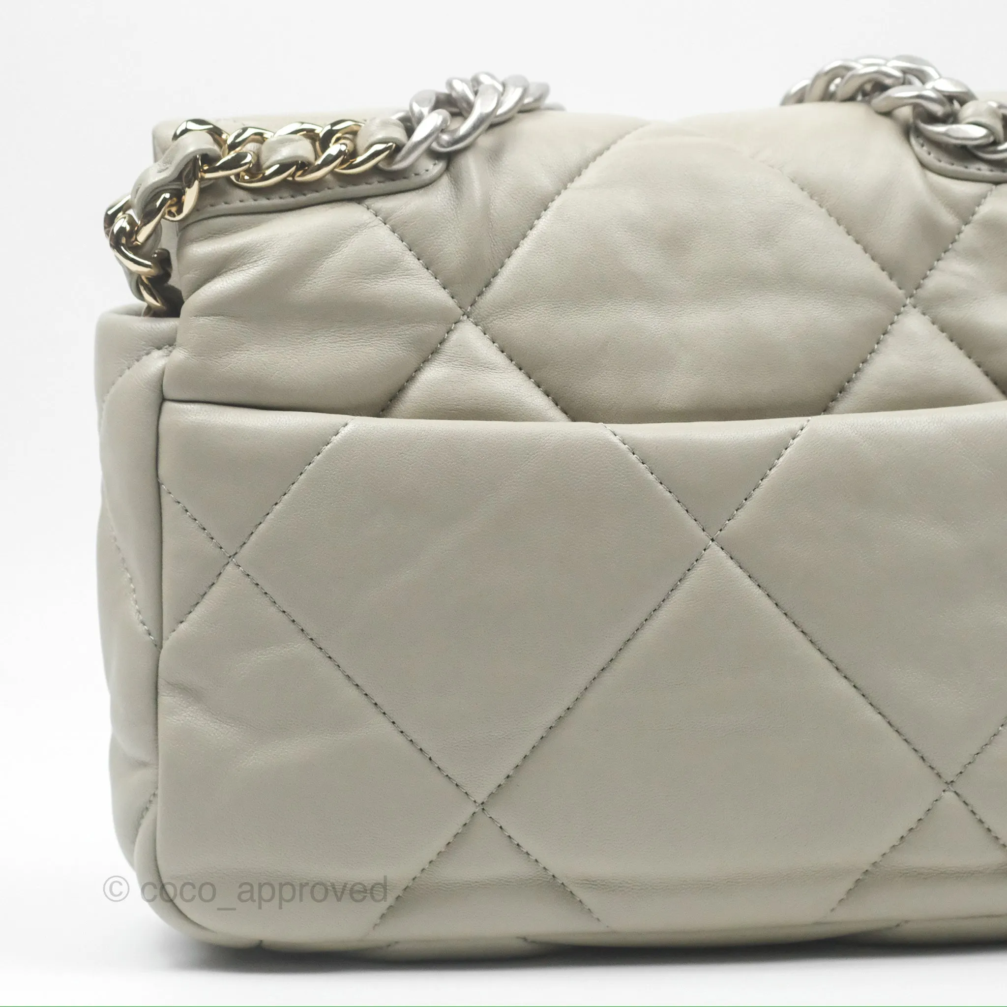 Chanel 19 Small Sage Green Mixed Hardware