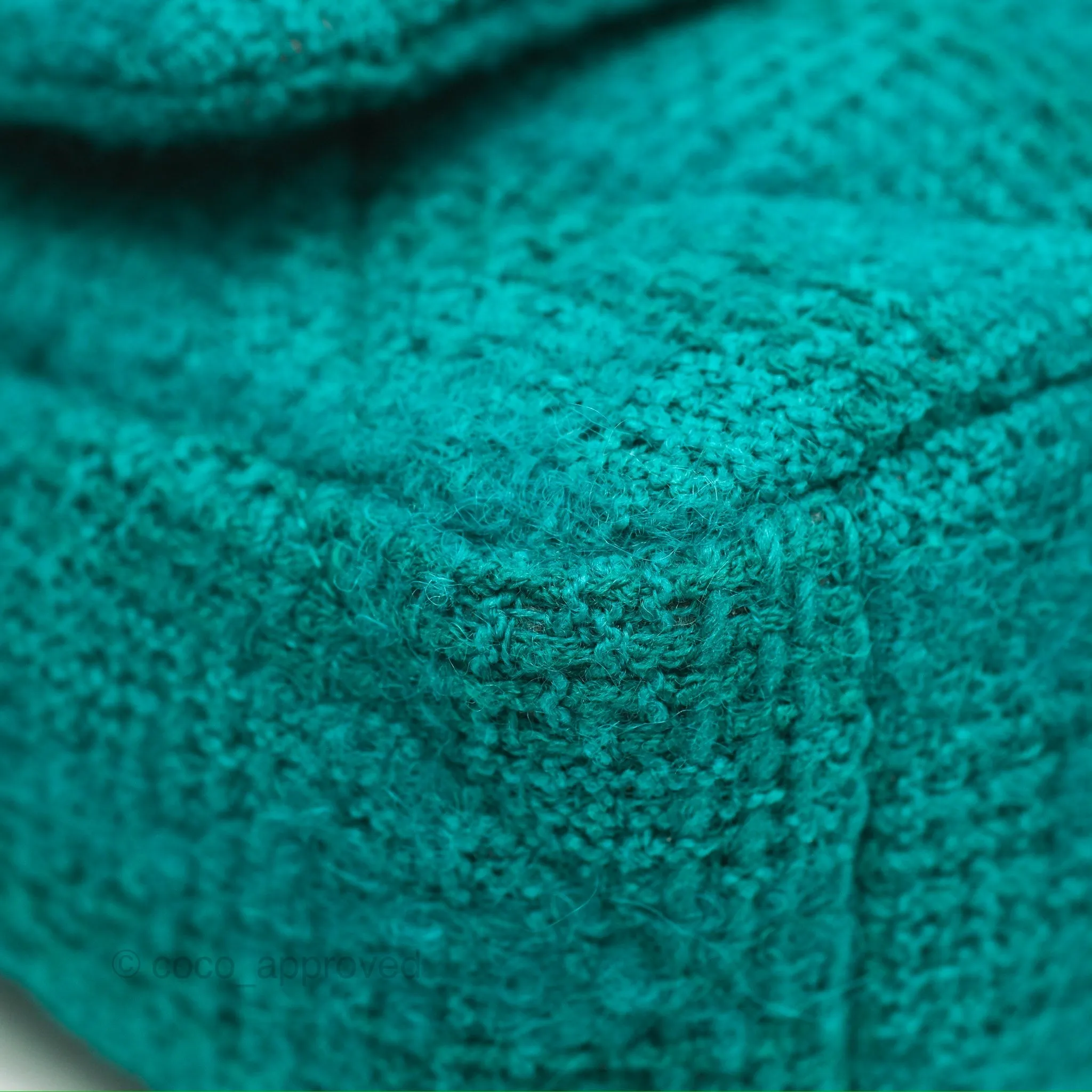 Chanel 19 Small Teal Green Tweed Mixed Hardware
