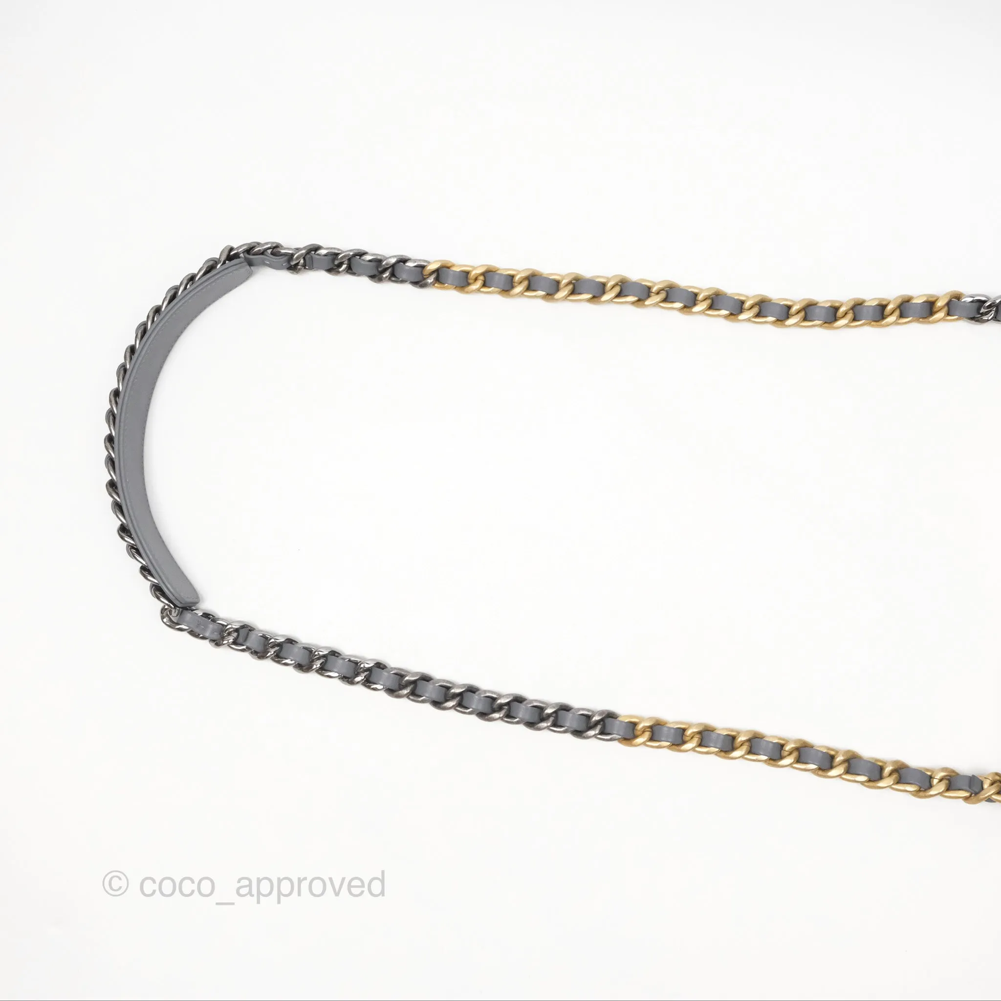Chanel 19 Small Tweed Grey Mixed Hardware