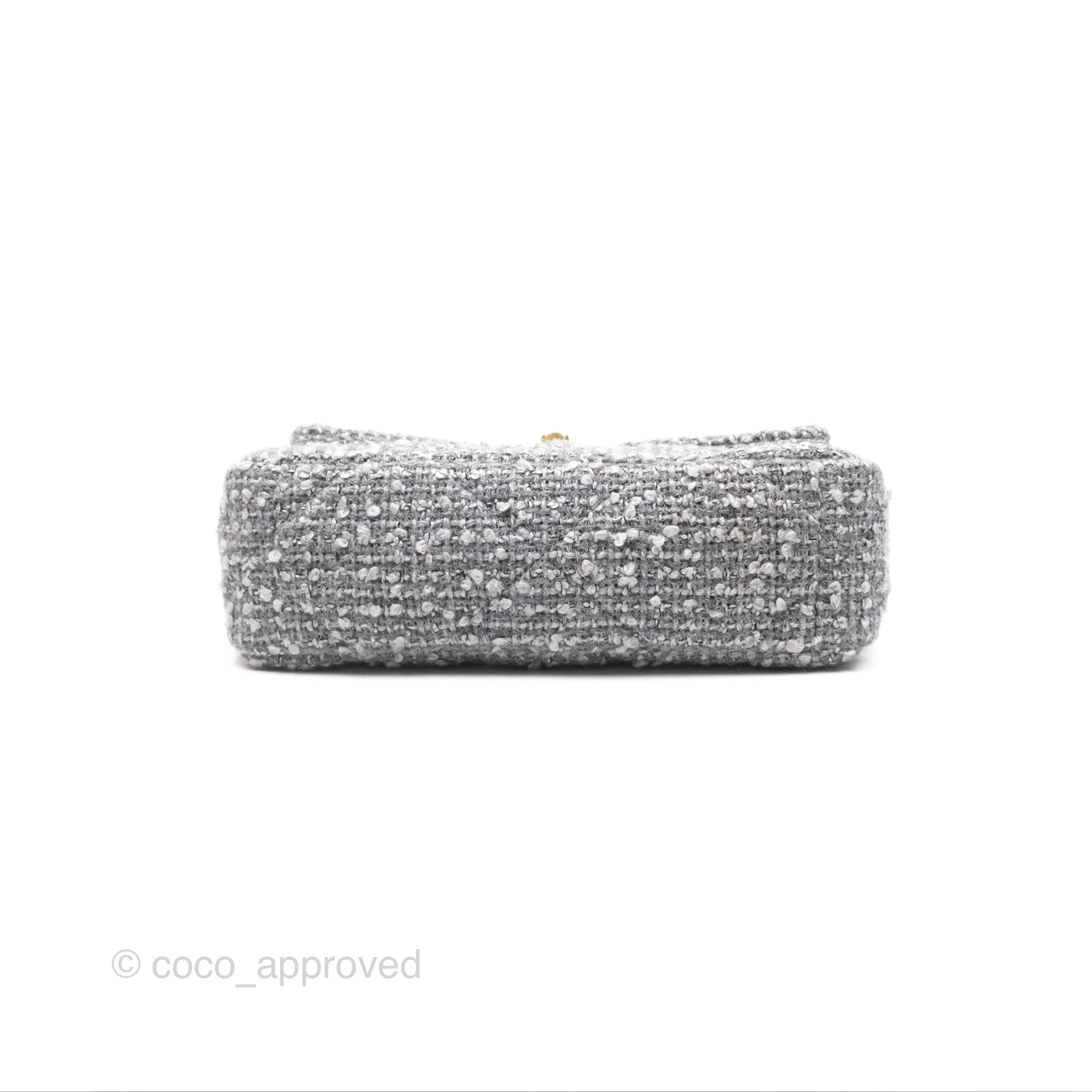 Chanel 19 Small Tweed Grey Mixed Hardware