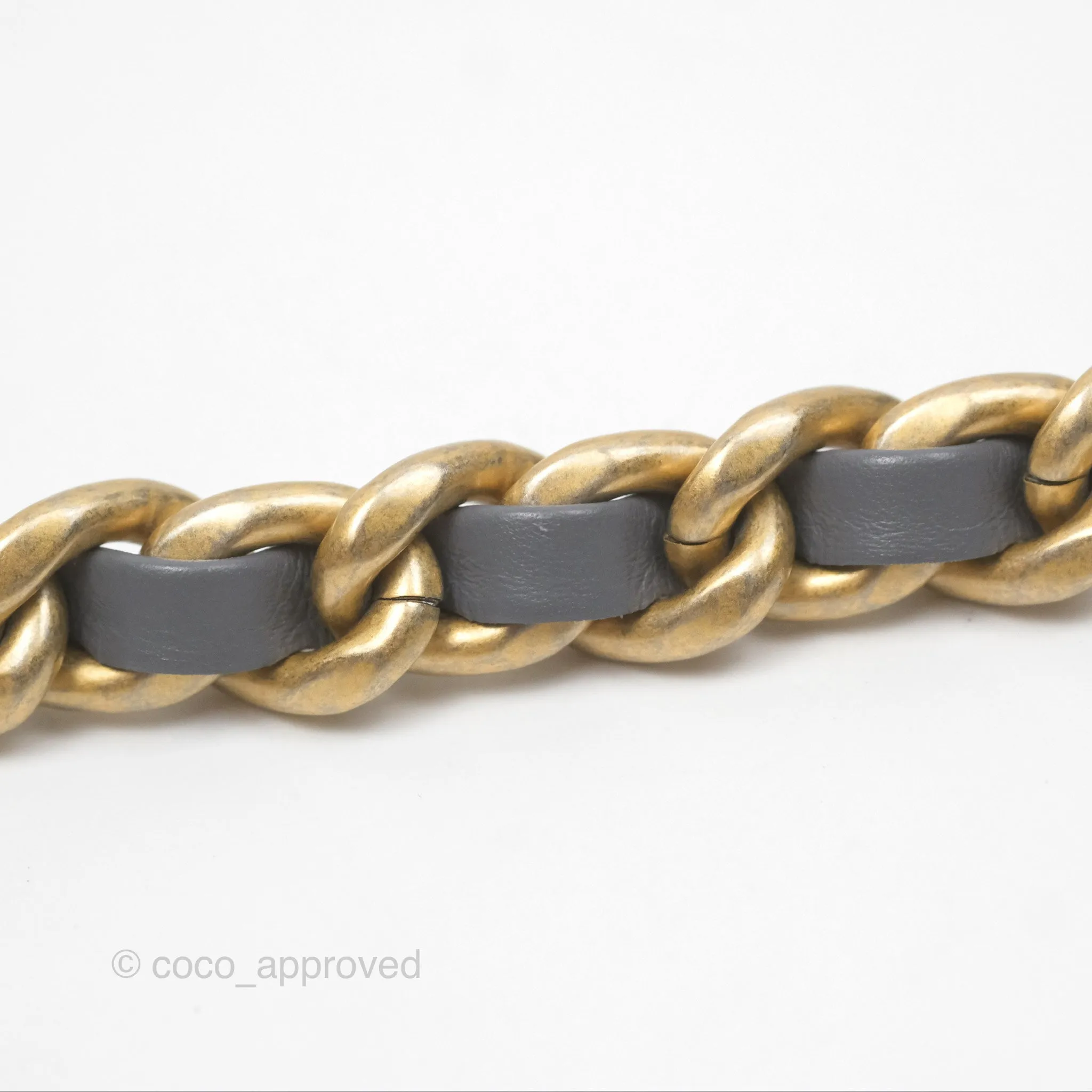 Chanel 19 Small Tweed Grey Mixed Hardware