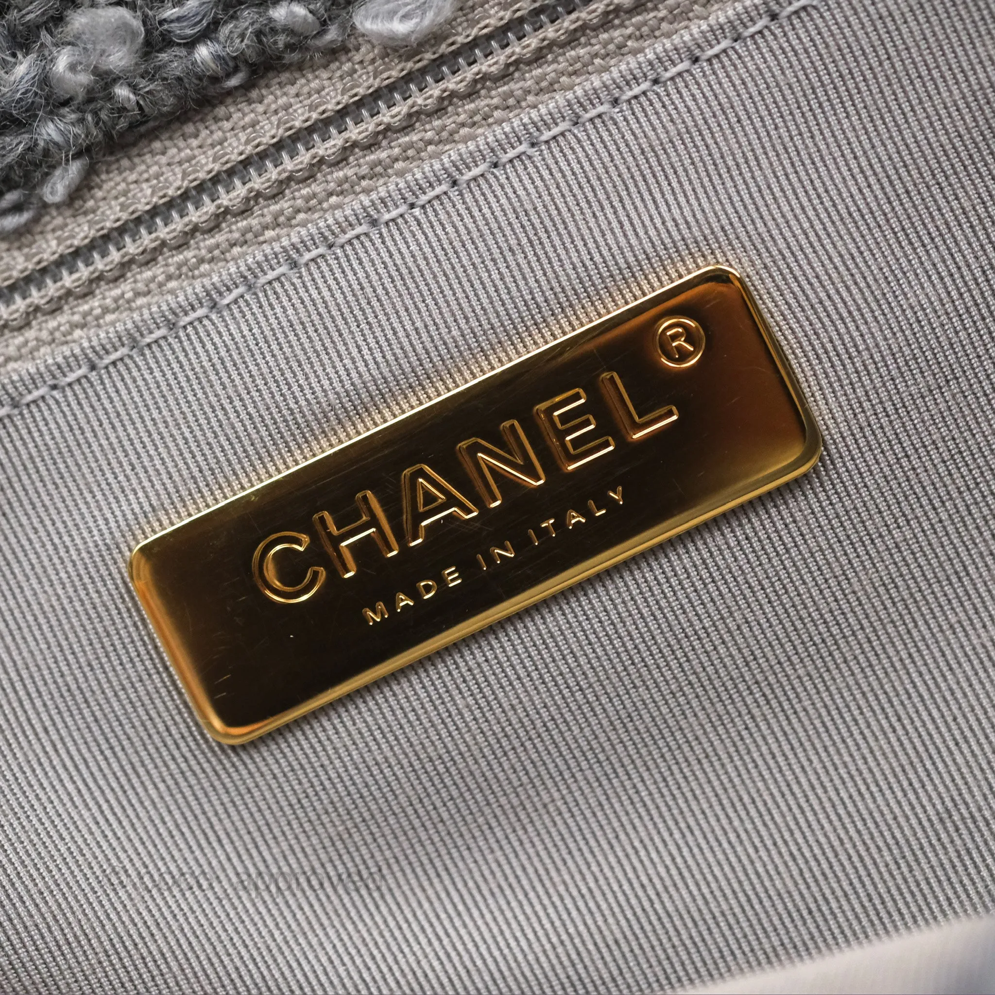 Chanel 19 Small Tweed Grey Mixed Hardware