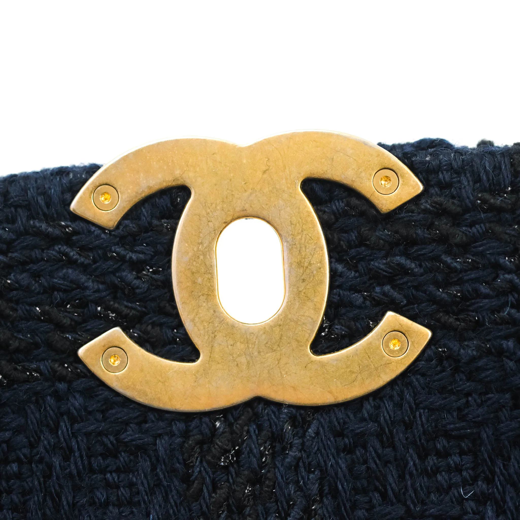 Chanel 19 Small Tweed Navy Mixed Hardware
