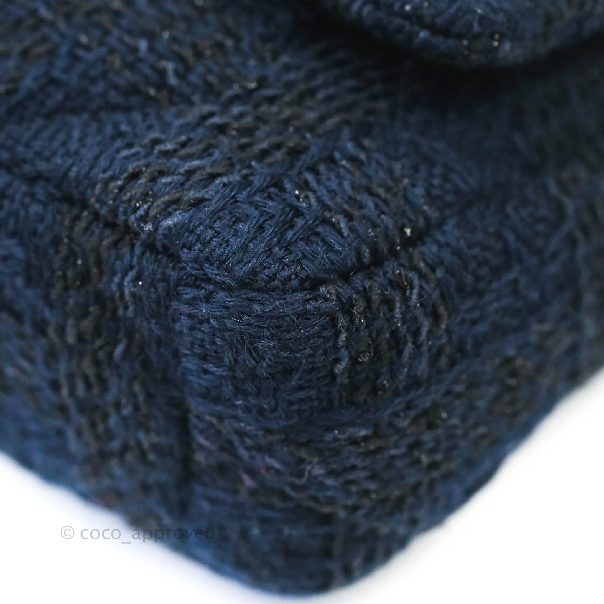 Chanel 19 Small Tweed Navy Mixed Hardware