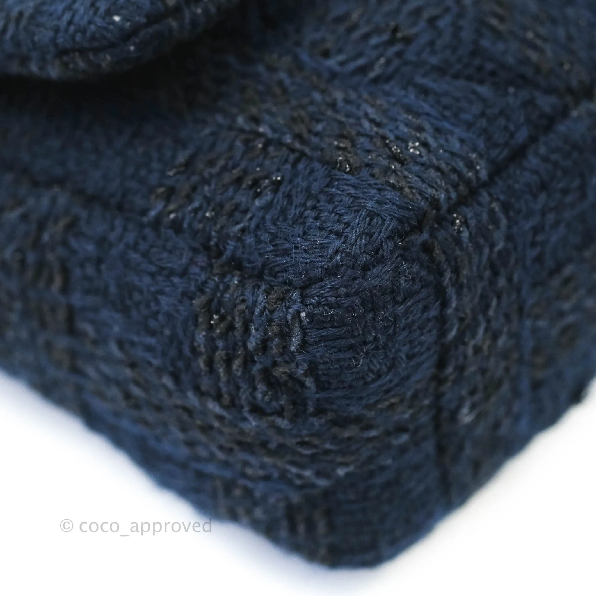 Chanel 19 Small Tweed Navy Mixed Hardware
