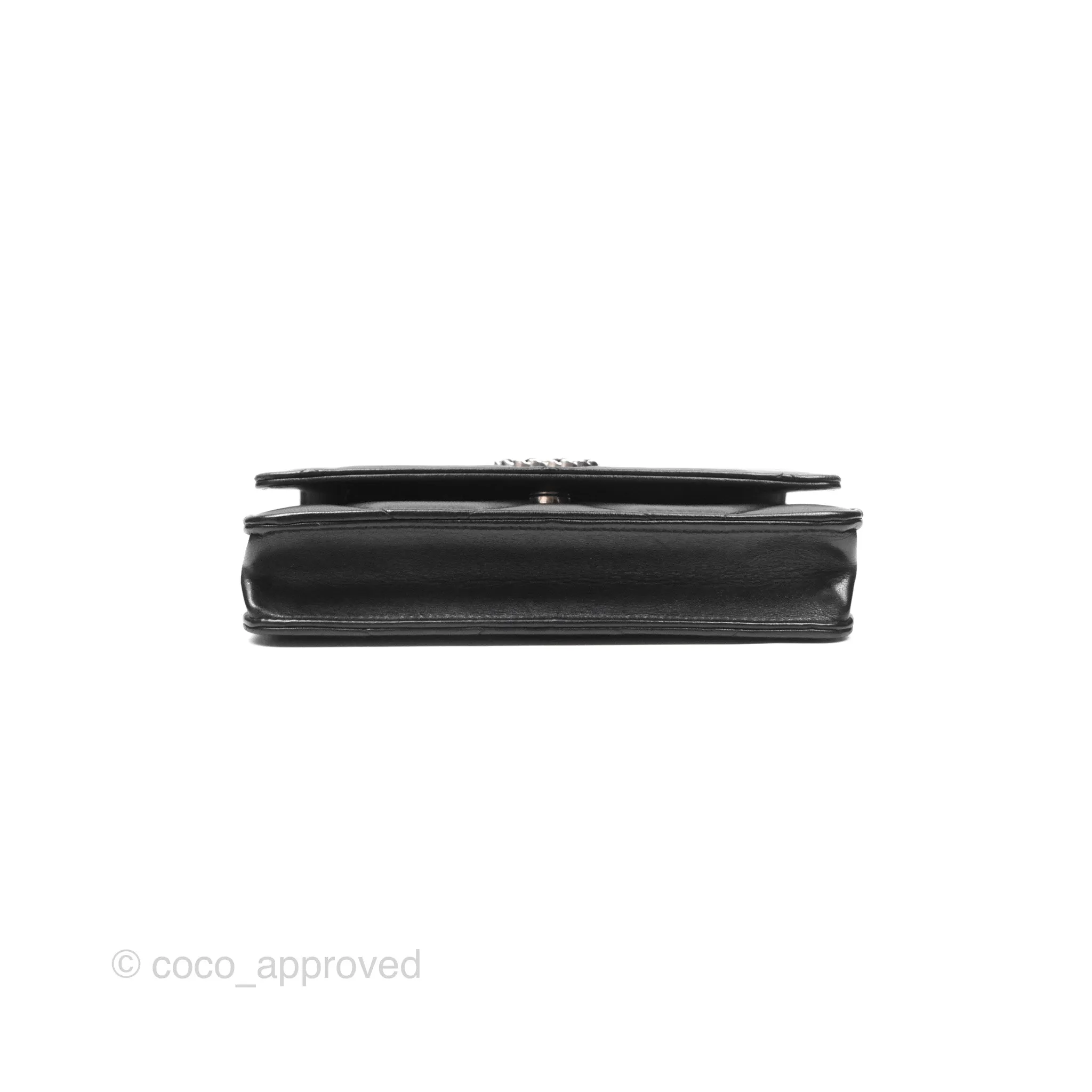 Chanel 19 Wallet on Chain WOC Black Mixed Hardware