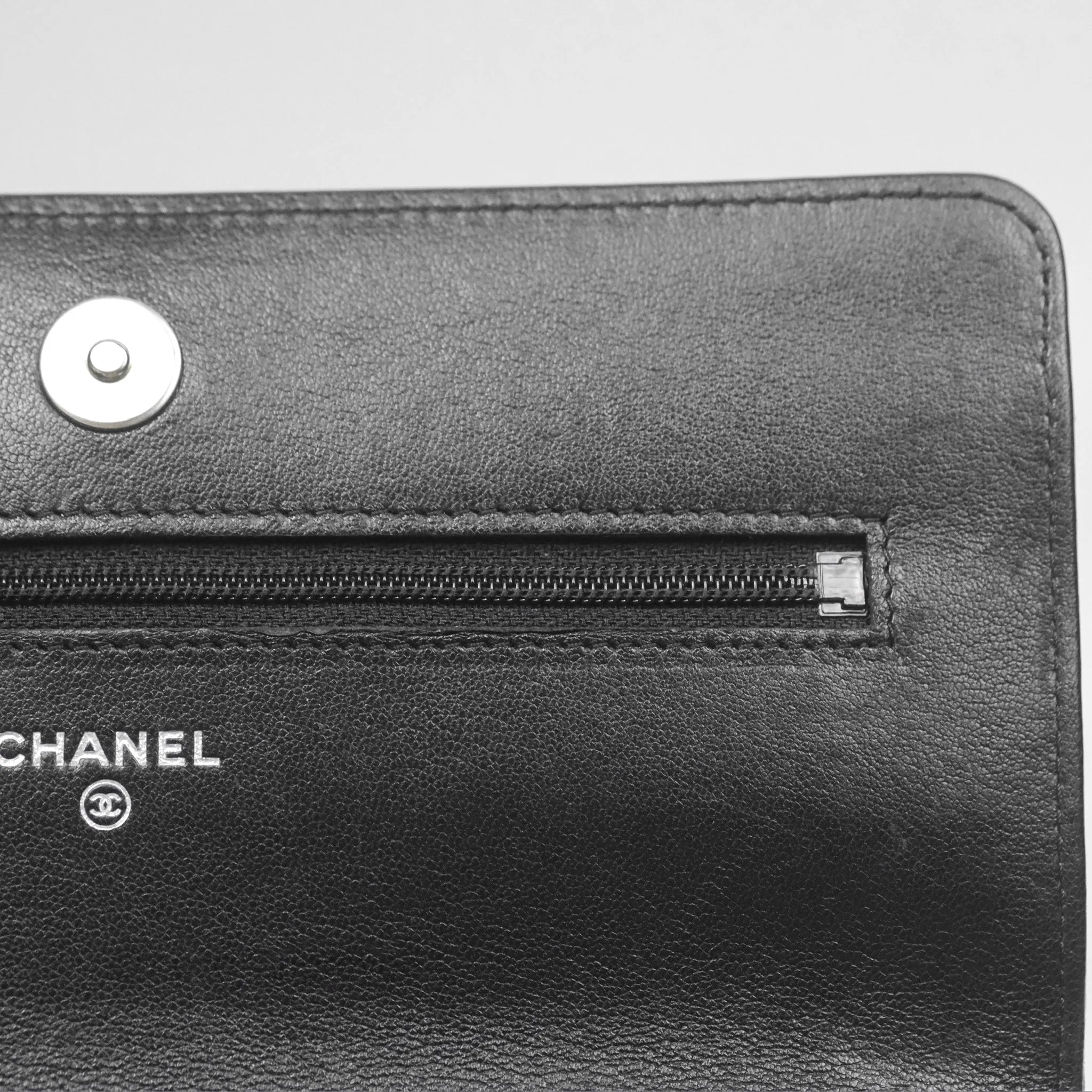 Chanel 19 Wallet on Chain WOC Black Mixed Hardware