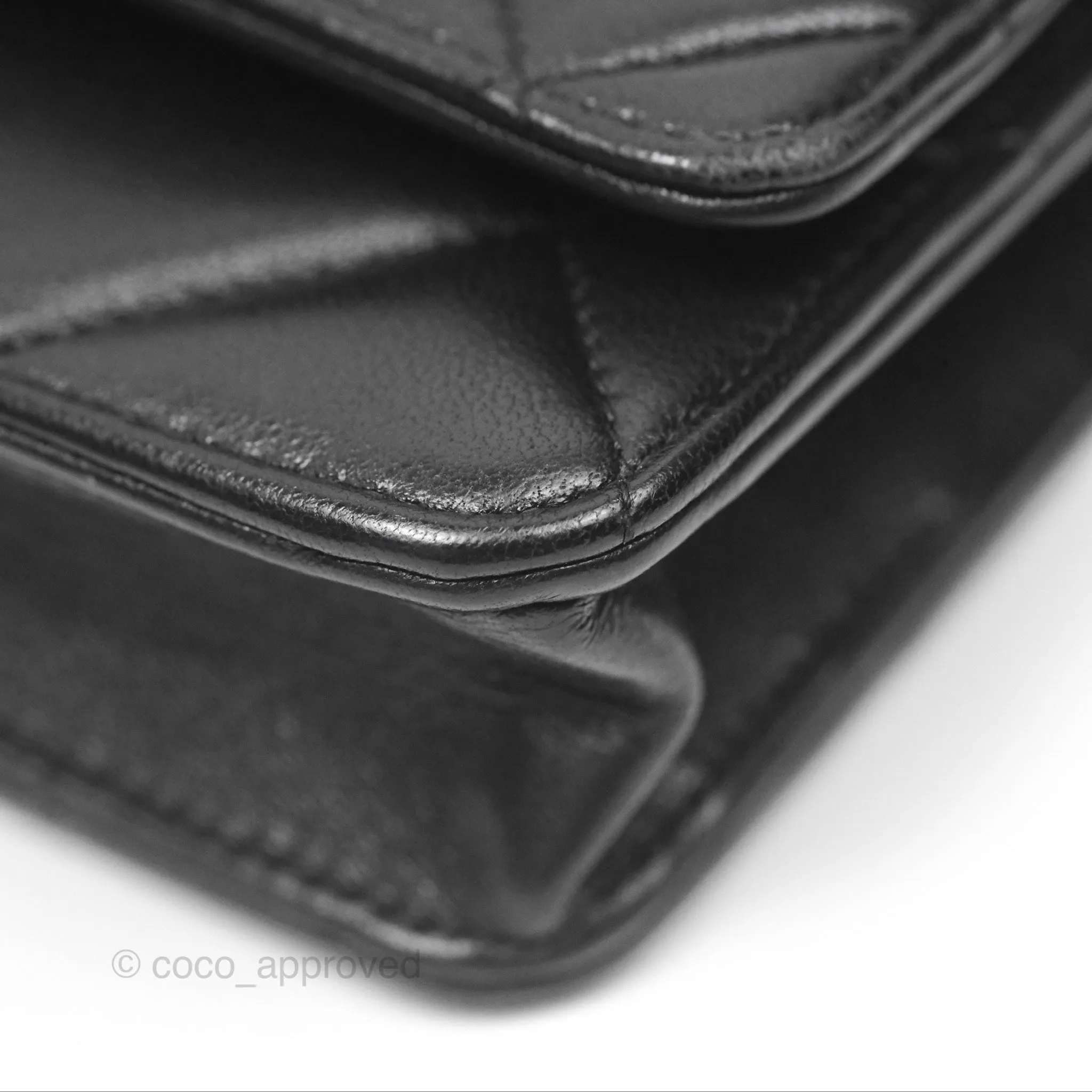 Chanel 19 Wallet on Chain WOC Black Mixed Hardware