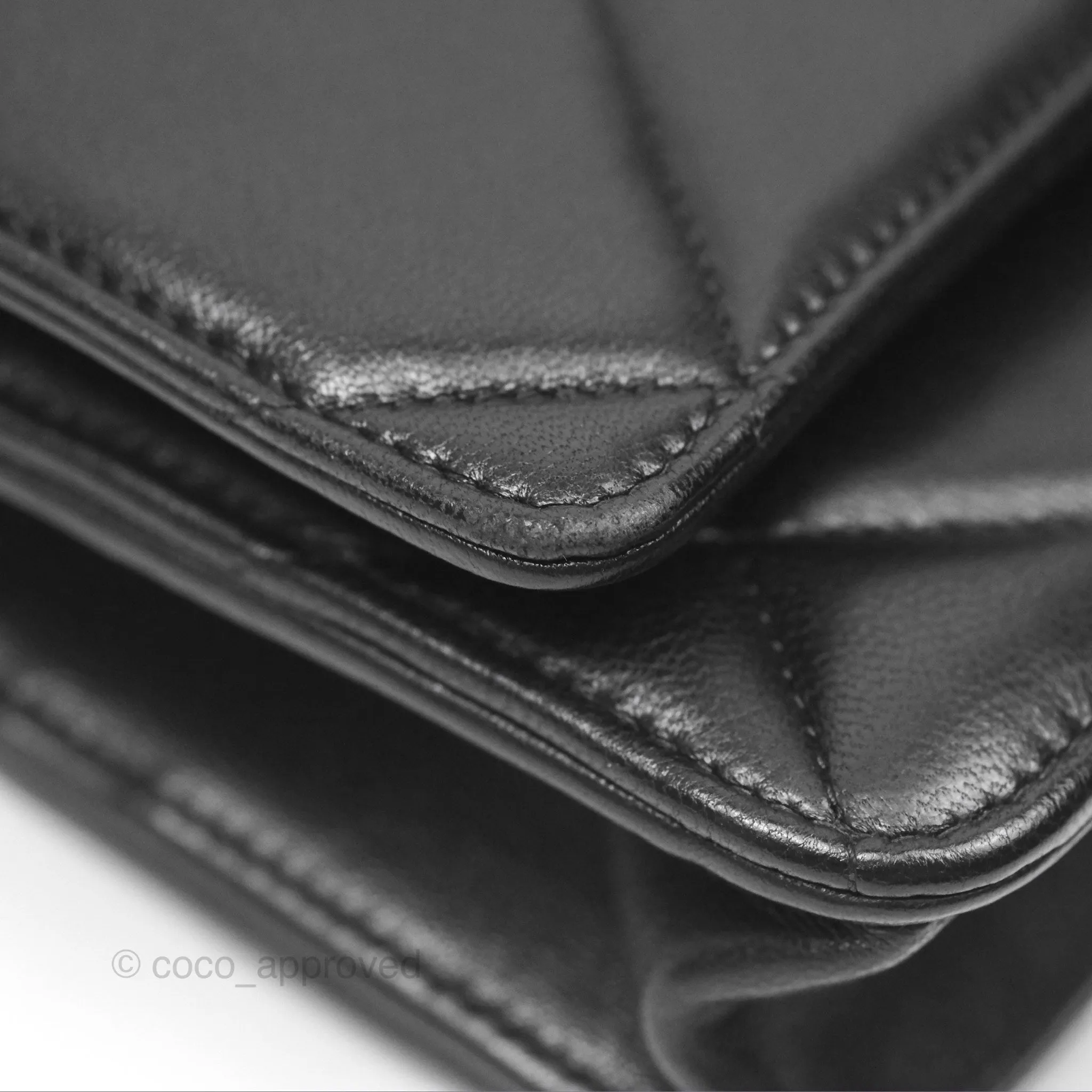 Chanel 19 Wallet on Chain WOC Black Mixed Hardware