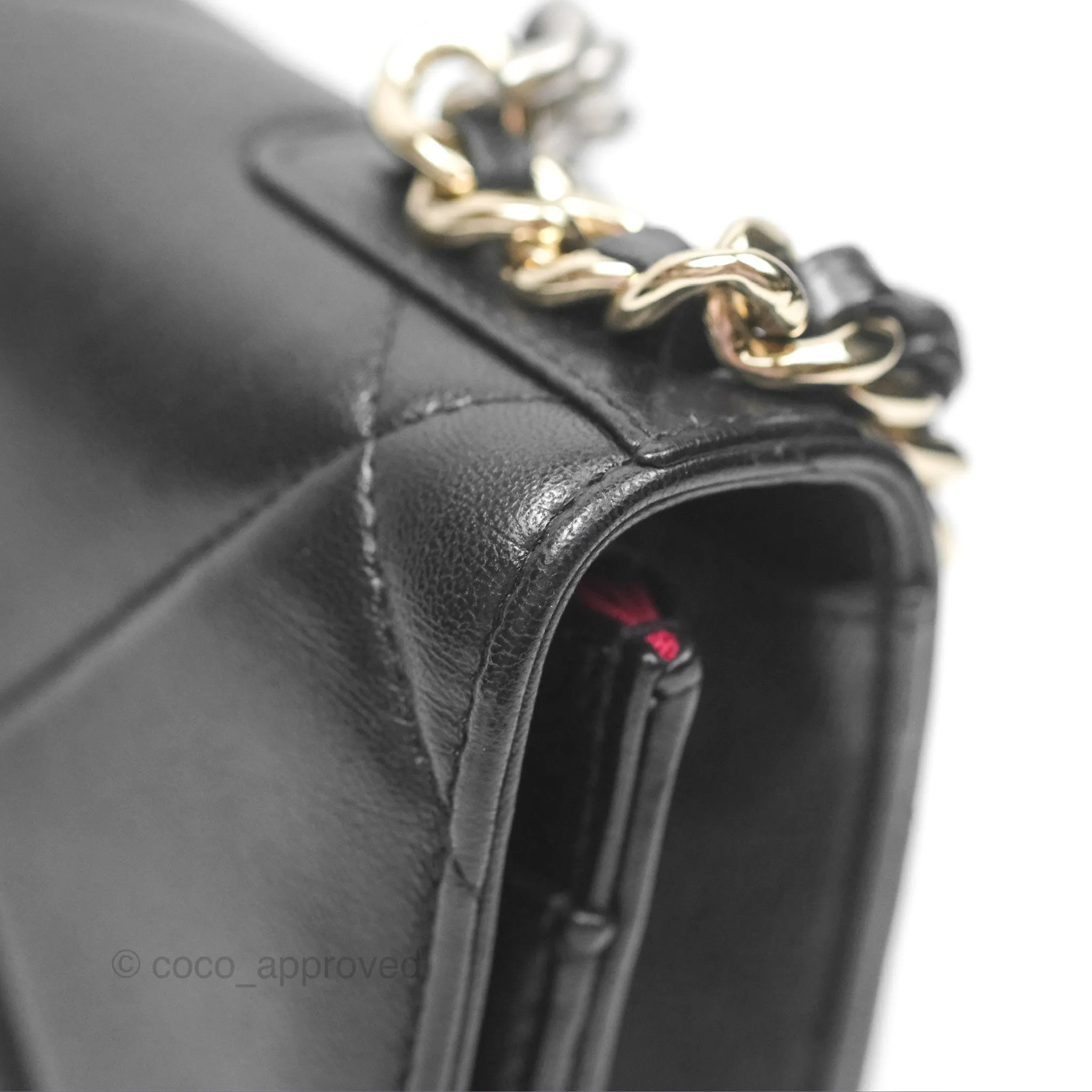 Chanel 19 Wallet on Chain WOC Black Mixed Hardware