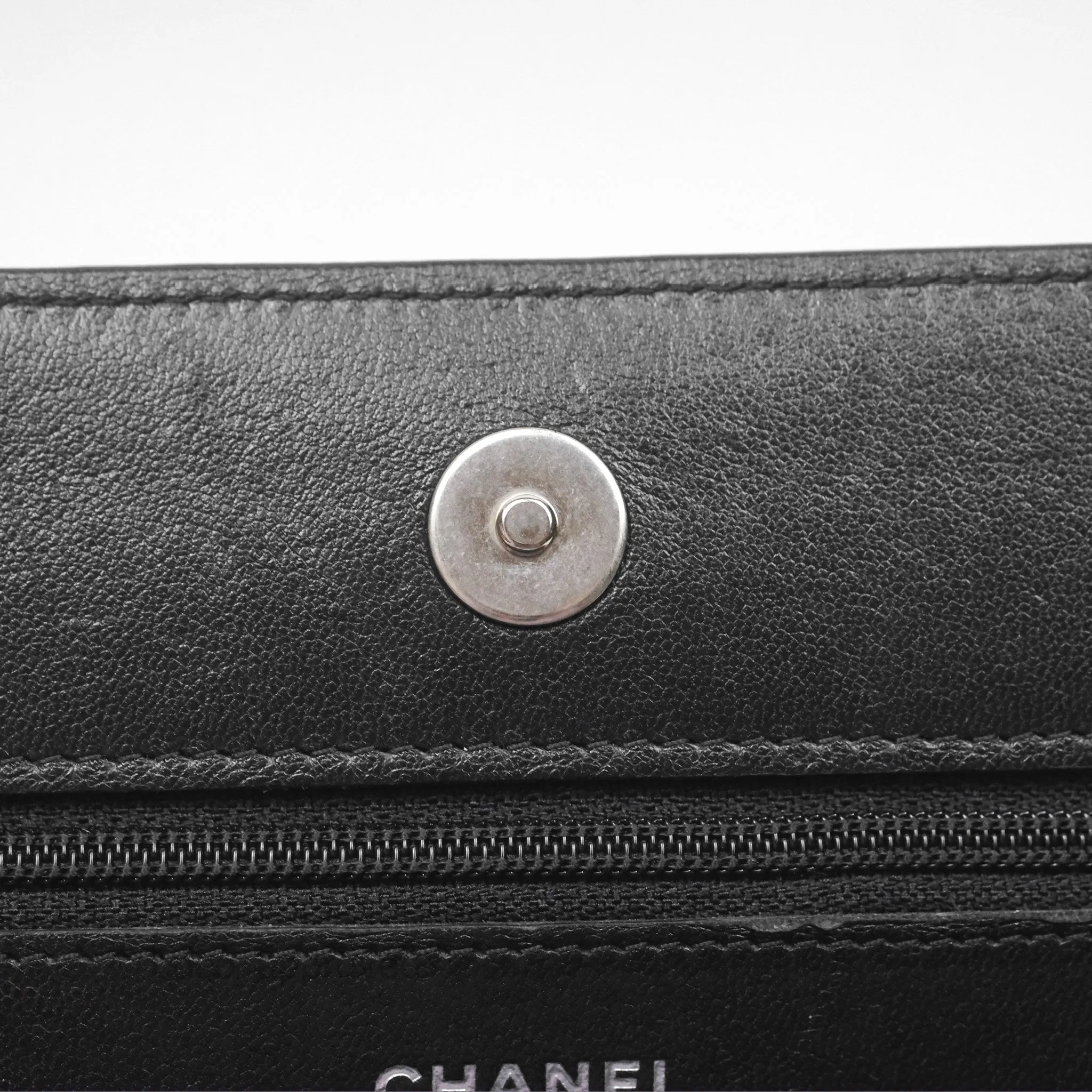 Chanel 19 Wallet on Chain WOC Black Mixed Hardware