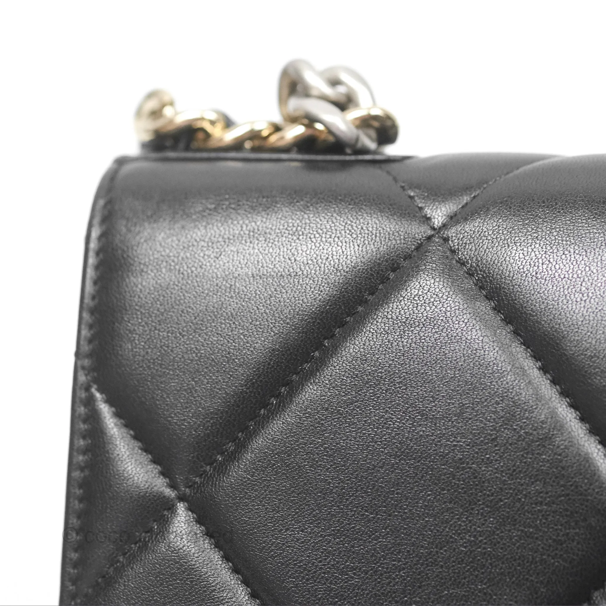 Chanel 19 Wallet on Chain WOC Black Mixed Hardware