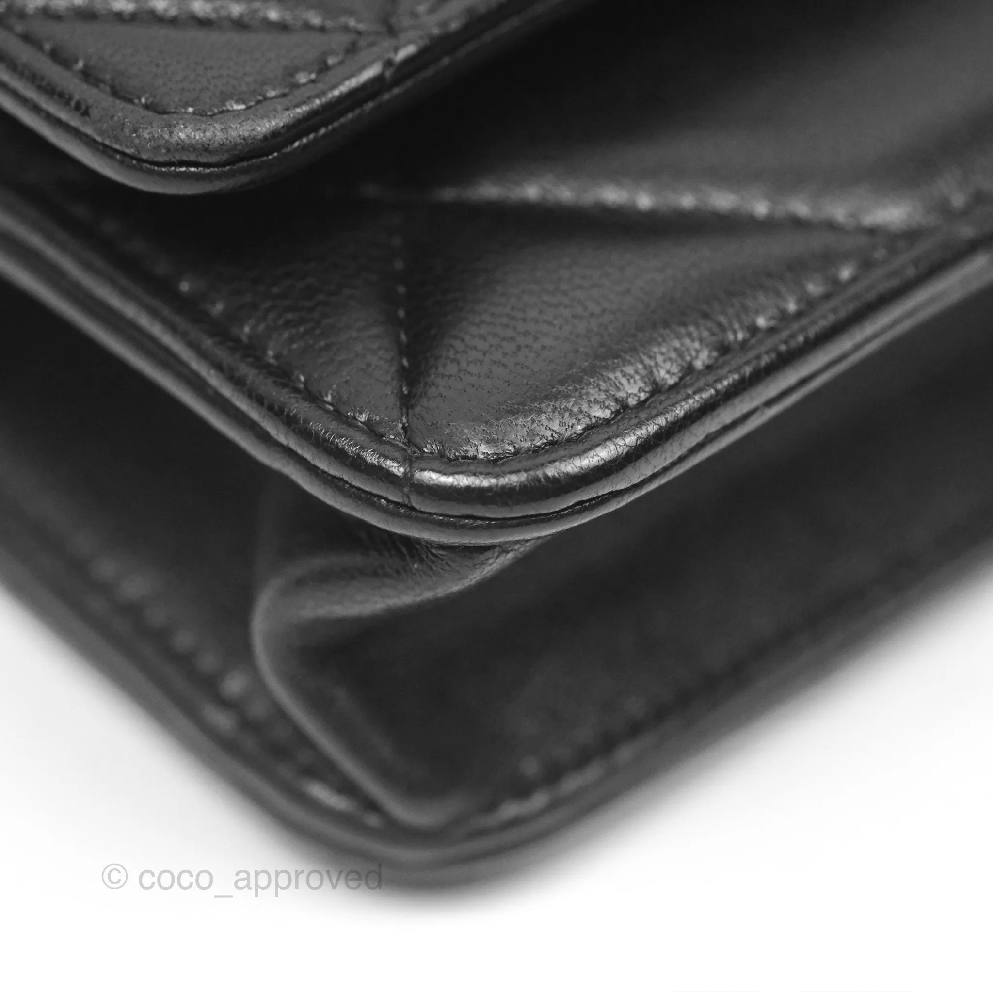 Chanel 19 Wallet on Chain WOC Black Mixed Hardware