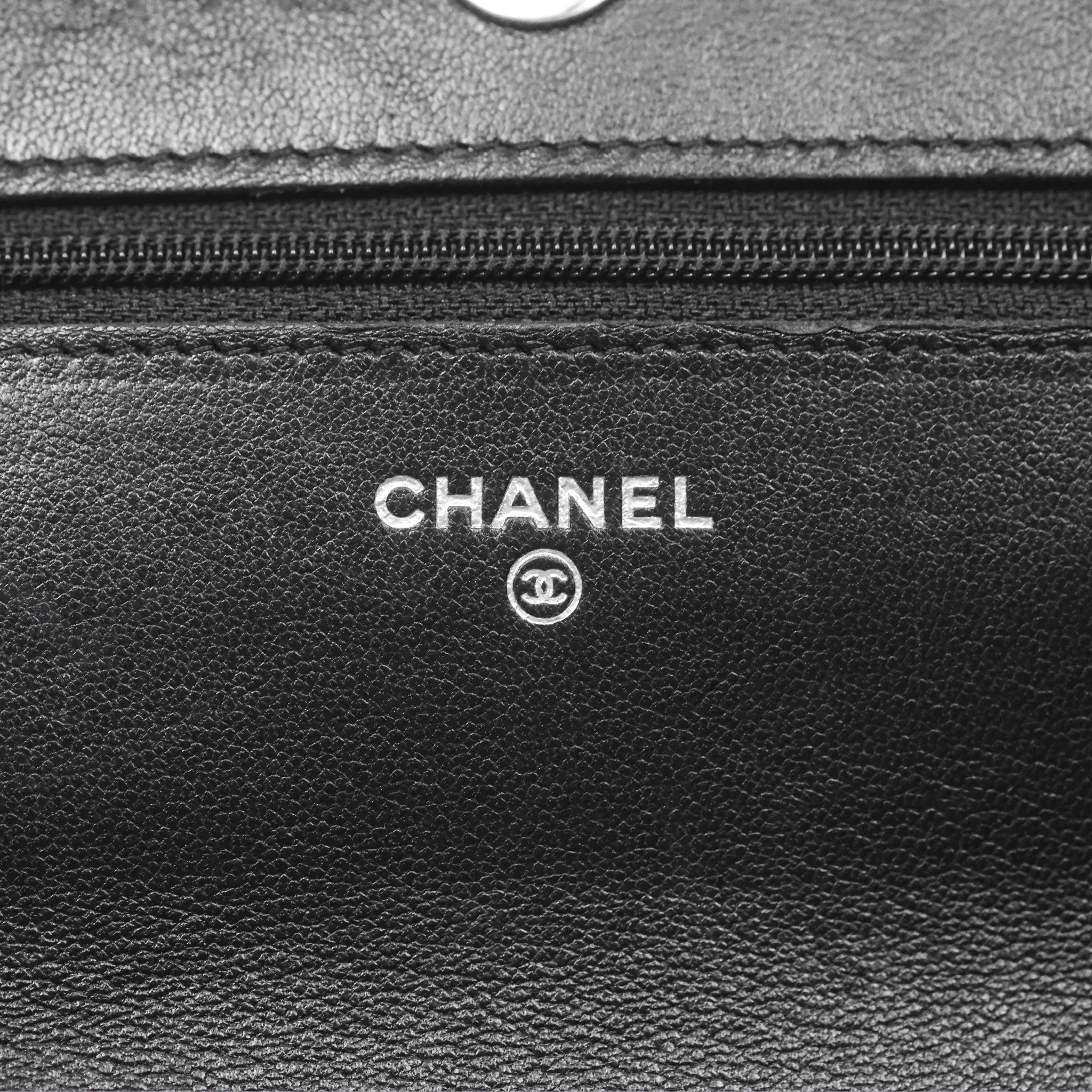 Chanel 19 Wallet on Chain WOC Black Mixed Hardware