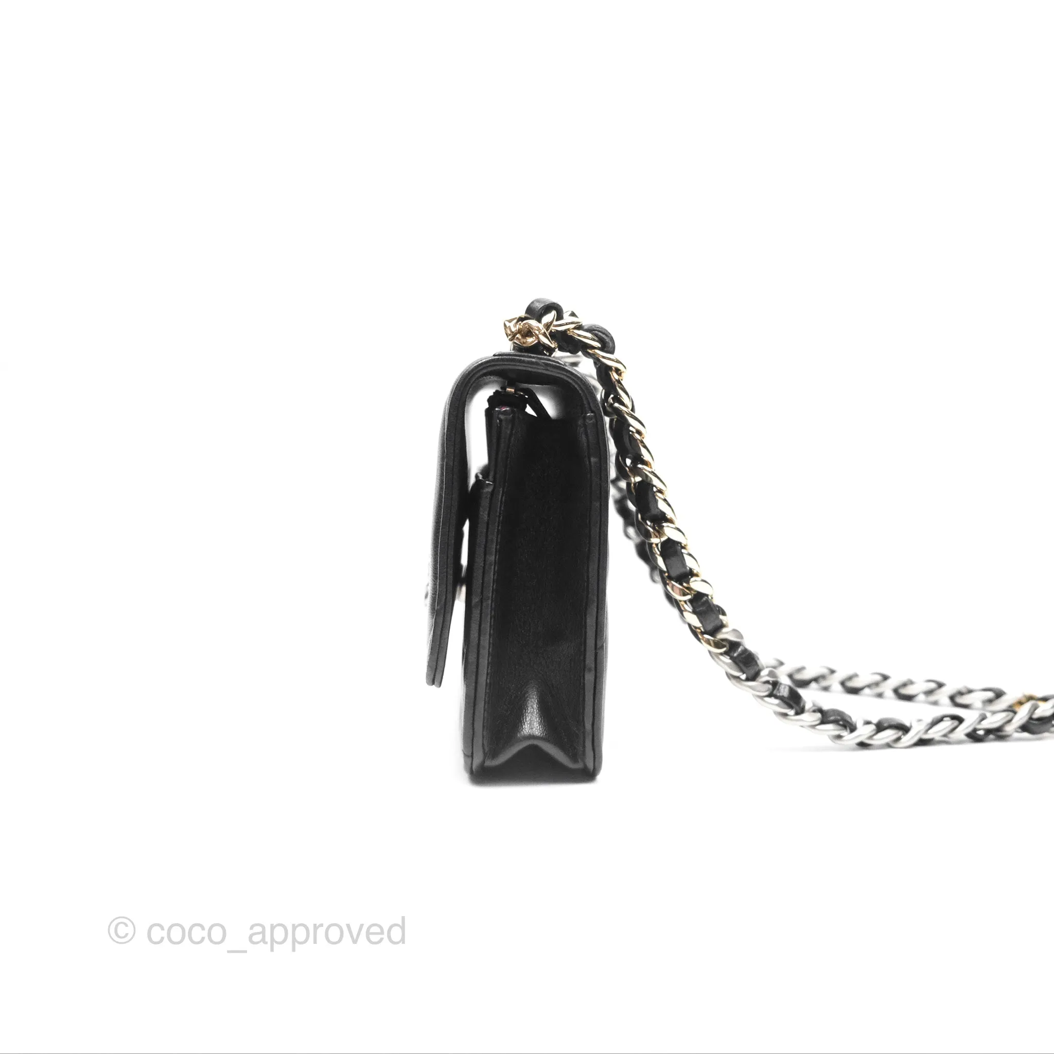 Chanel 19 Wallet on Chain WOC Black Mixed Hardware