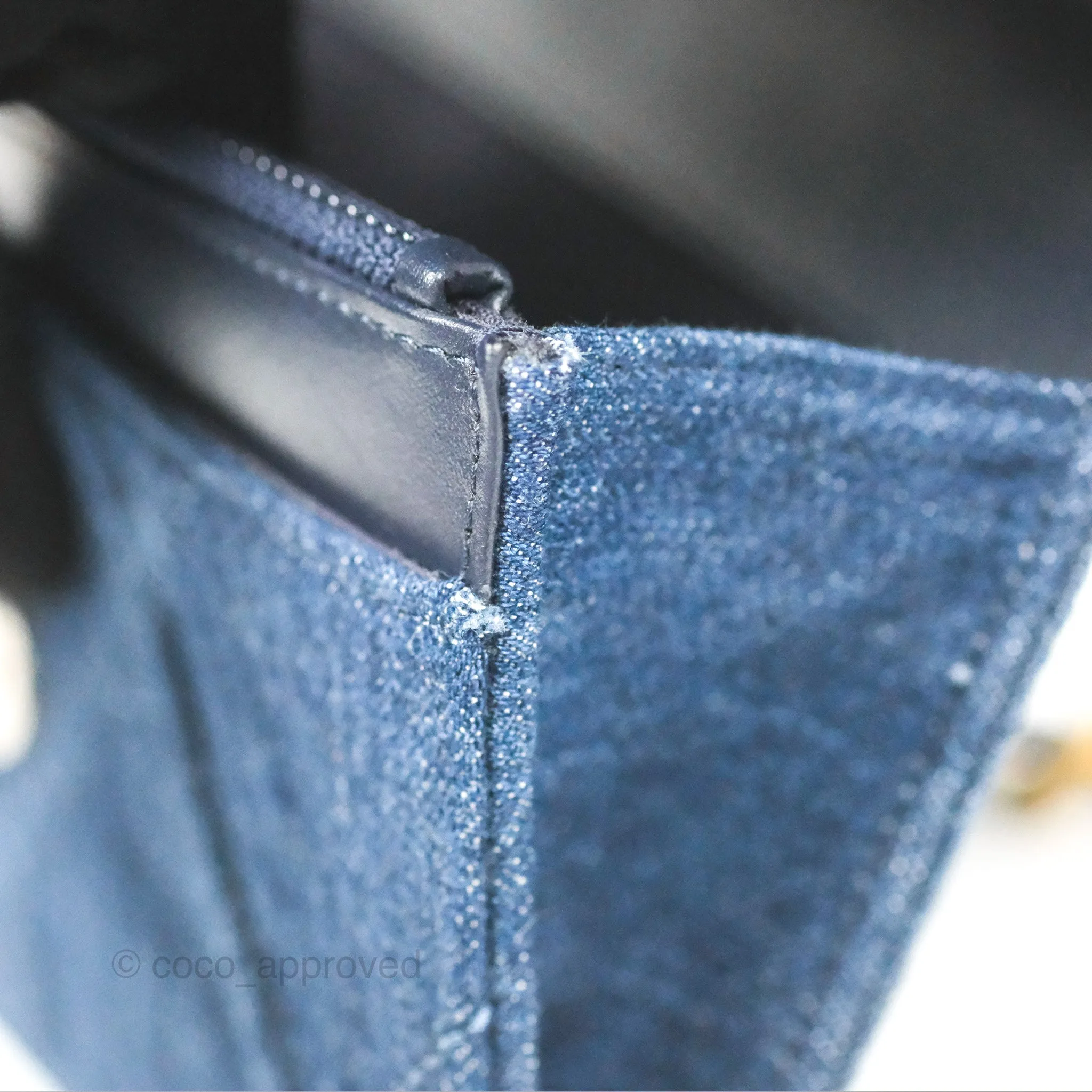 Chanel 19 Wallet on Chain WOC Blue Denim Mixed Hardware