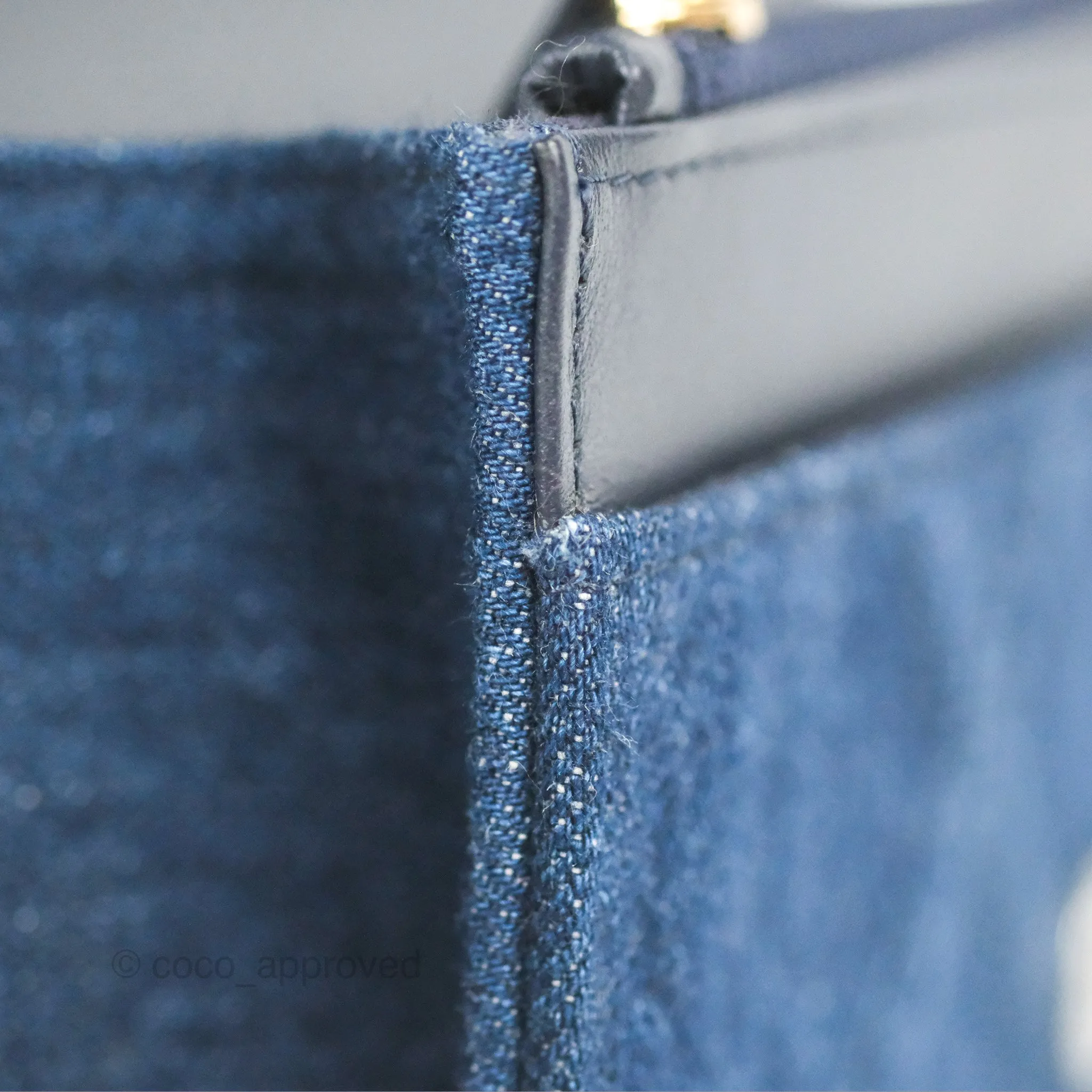 Chanel 19 Wallet on Chain WOC Blue Denim Mixed Hardware