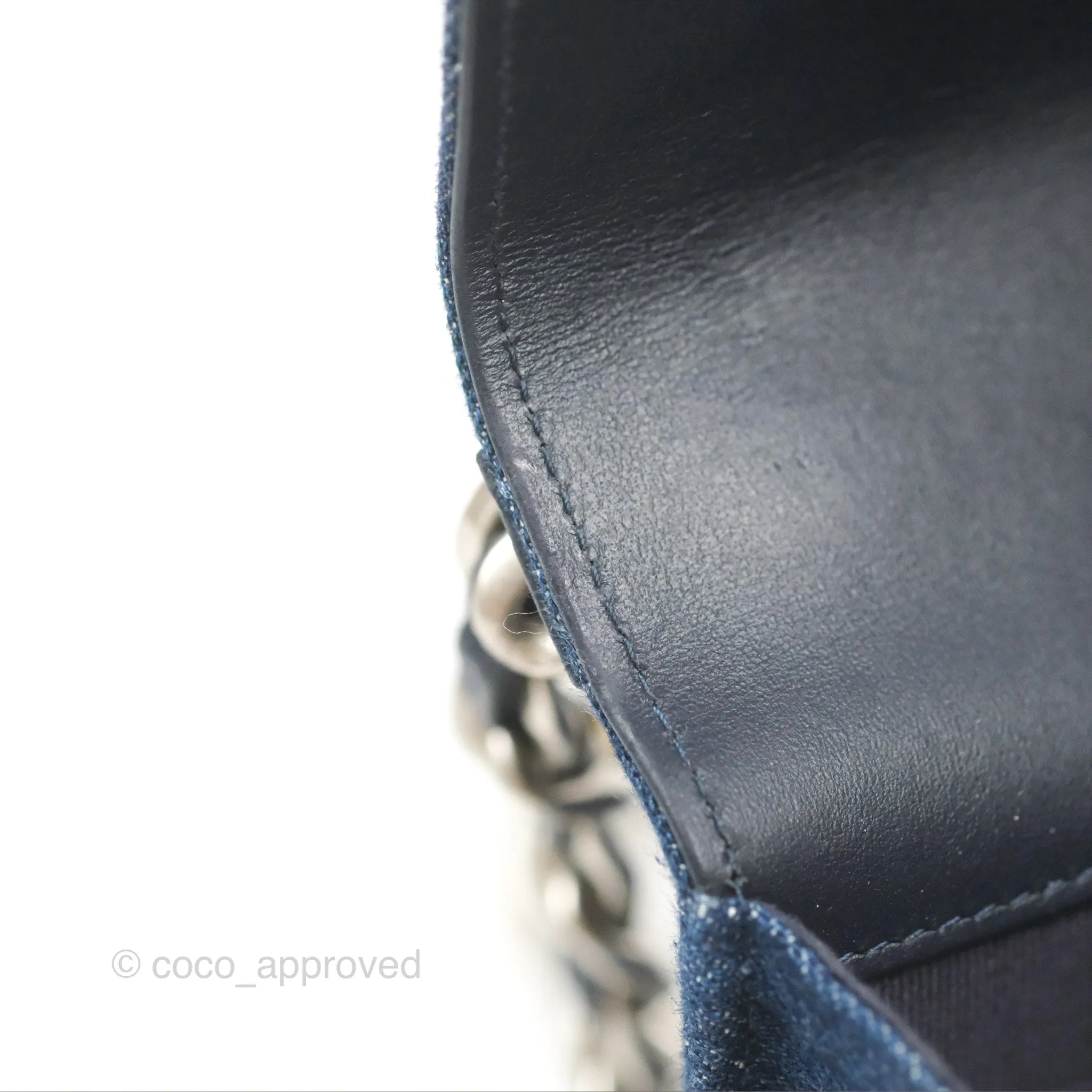 Chanel 19 Wallet on Chain WOC Blue Denim Mixed Hardware