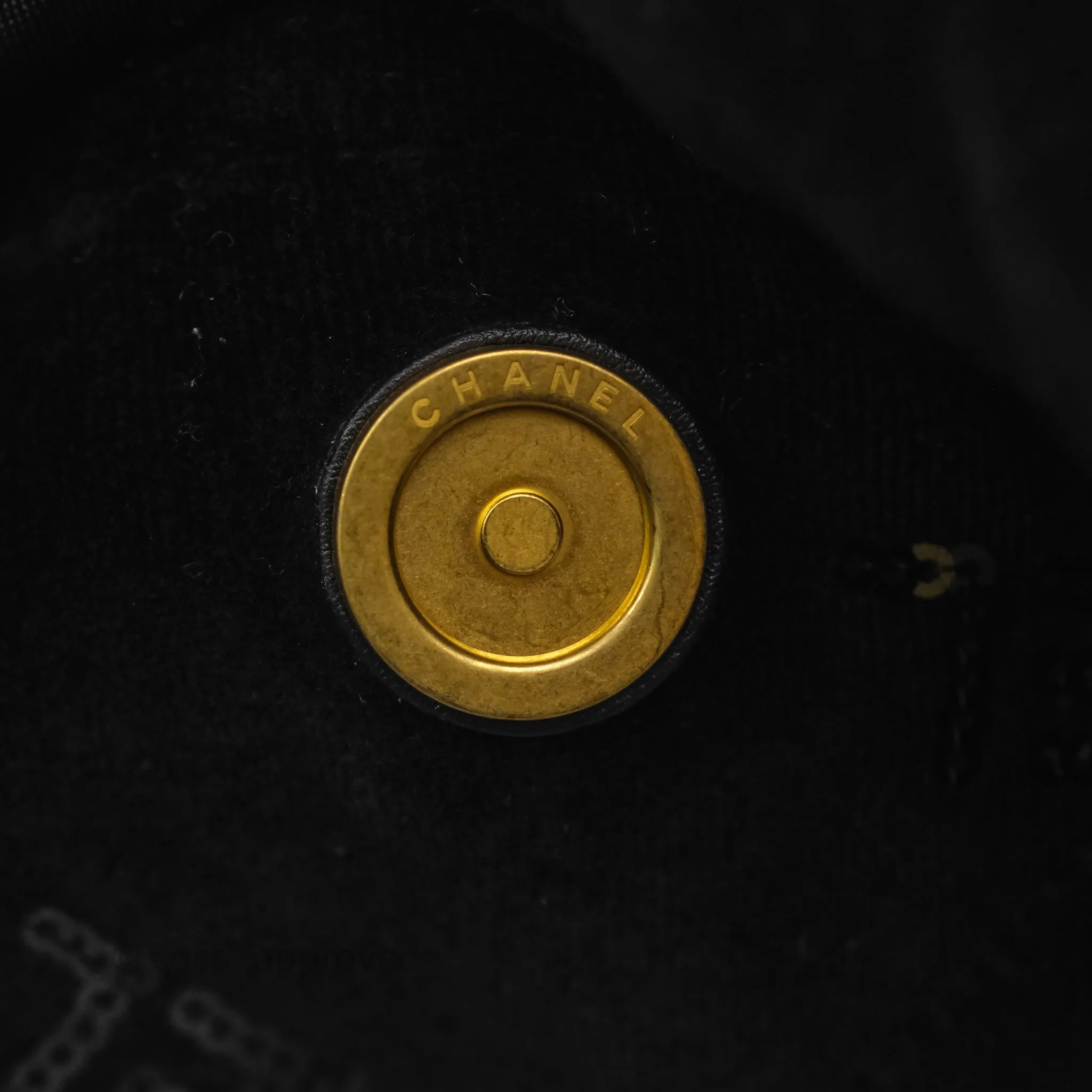 Chanel 22 Medium Sequins Logo Black Velvet