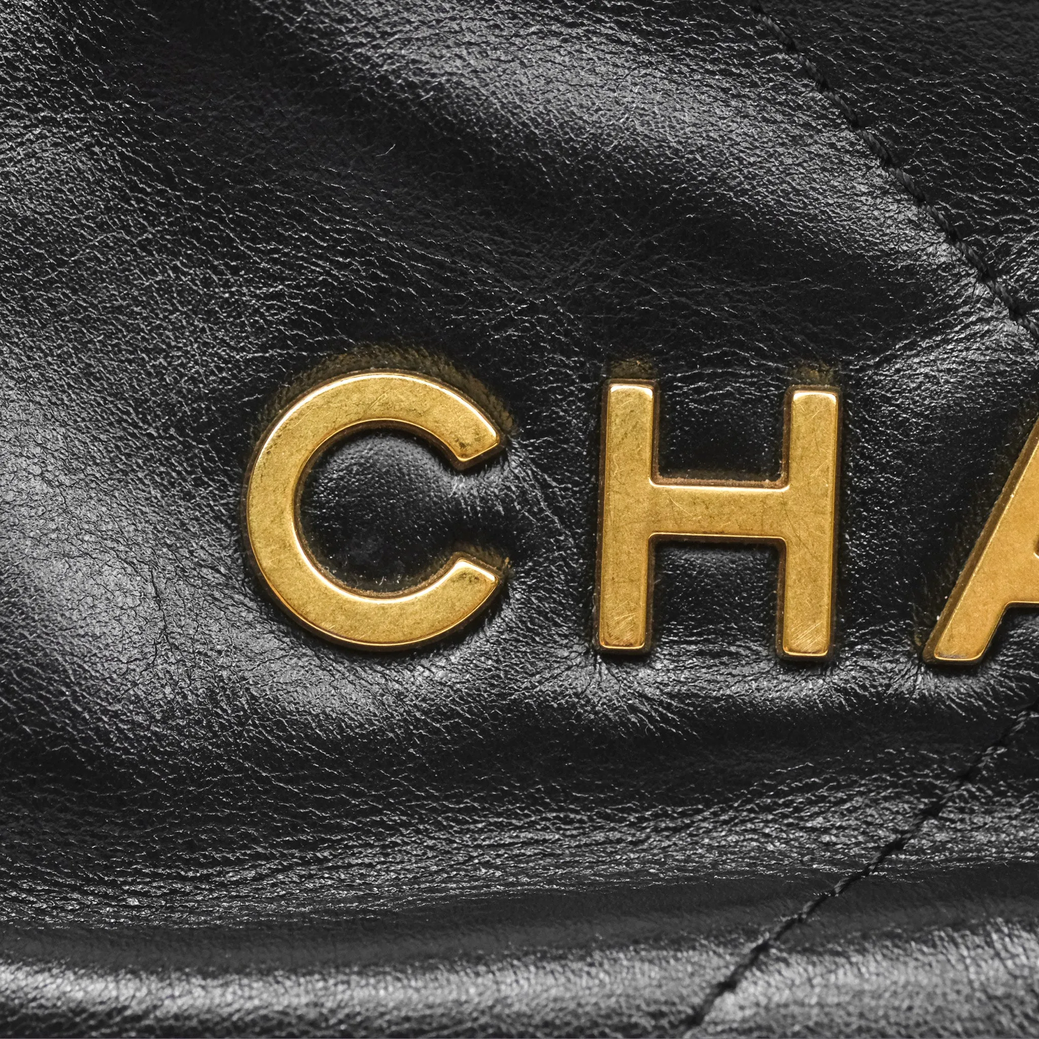 Chanel 22 Mini Bag Black Crumpled Calfskin