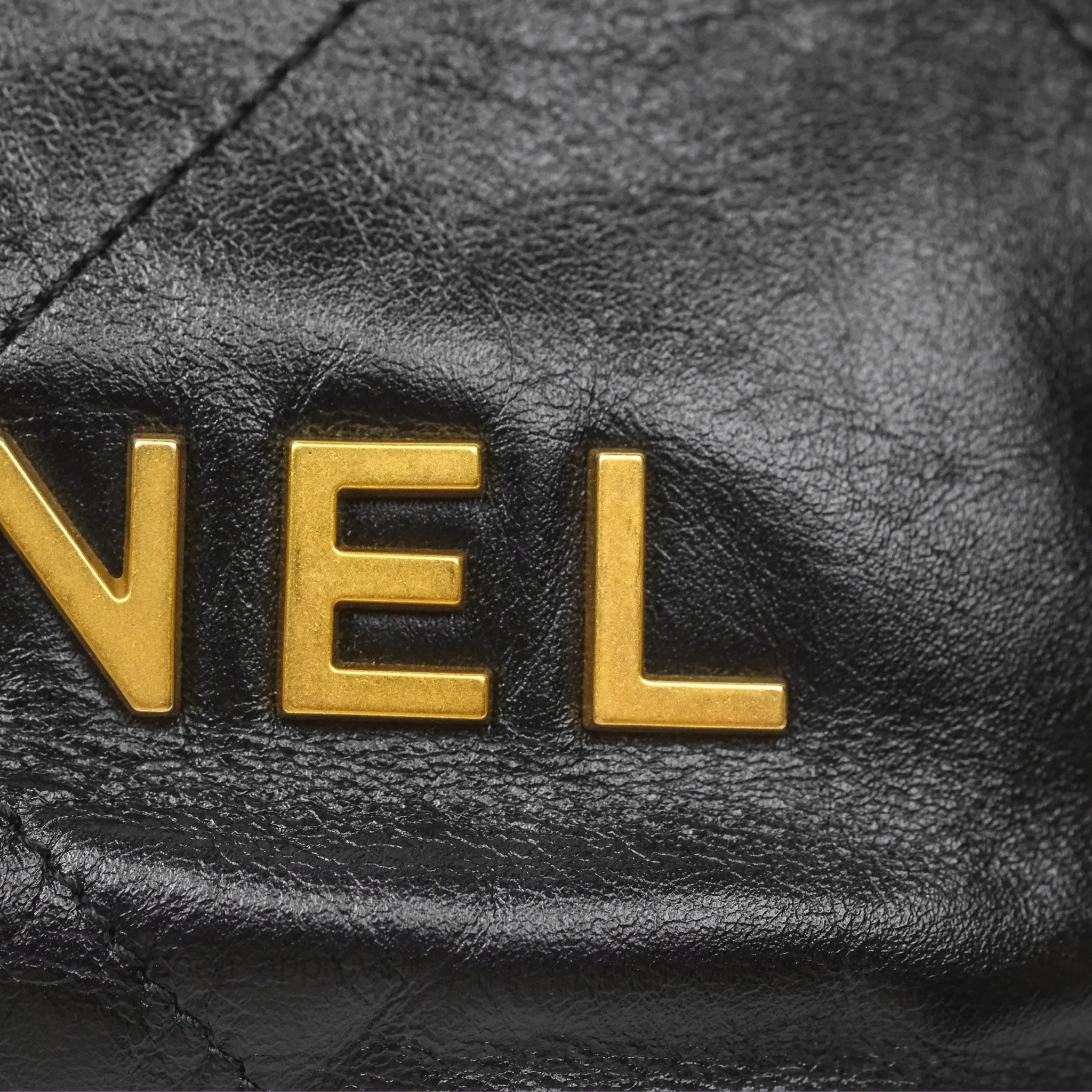 Chanel 22 Mini Bag Black Crumpled Calfskin