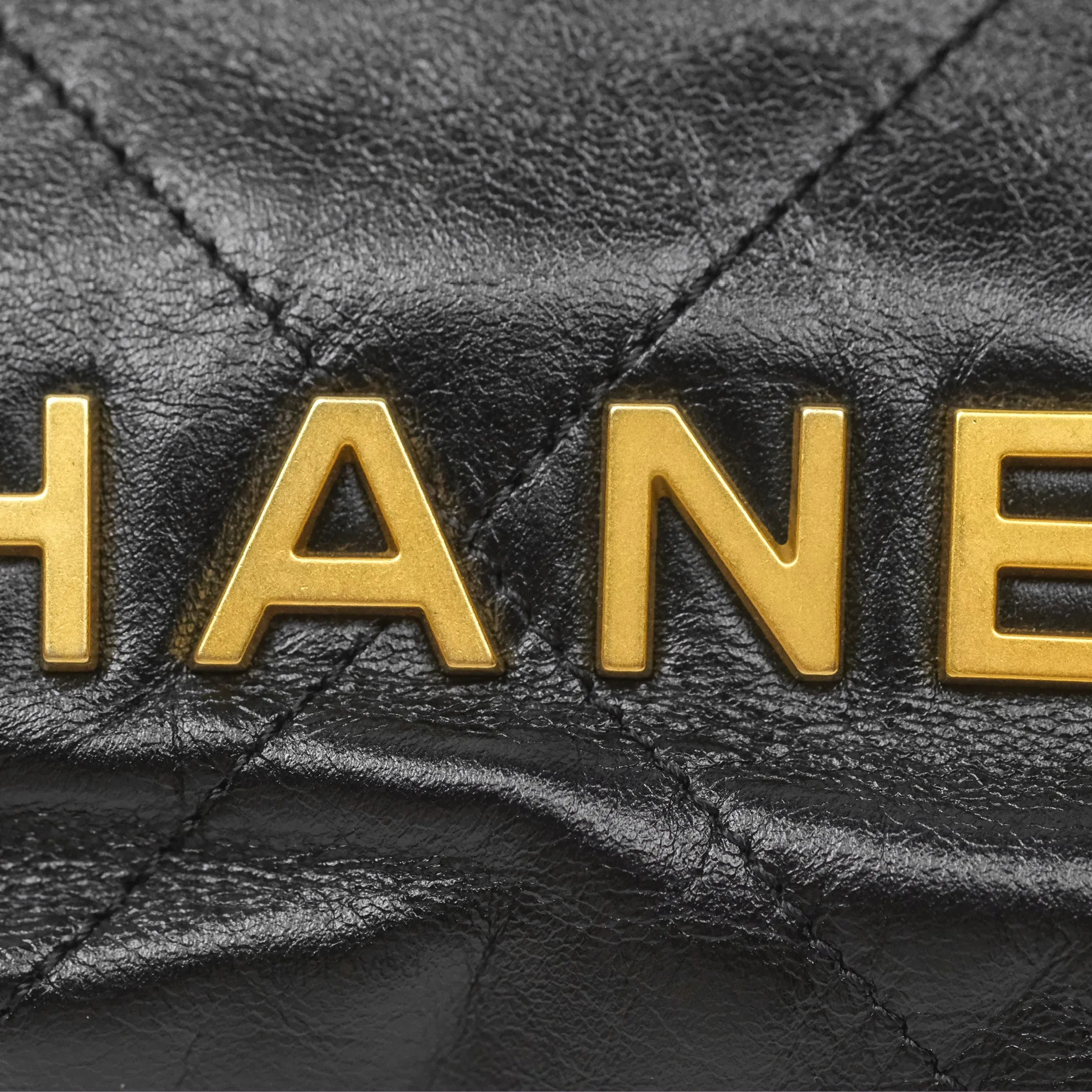 Chanel 22 Mini Bag Black Crumpled Calfskin